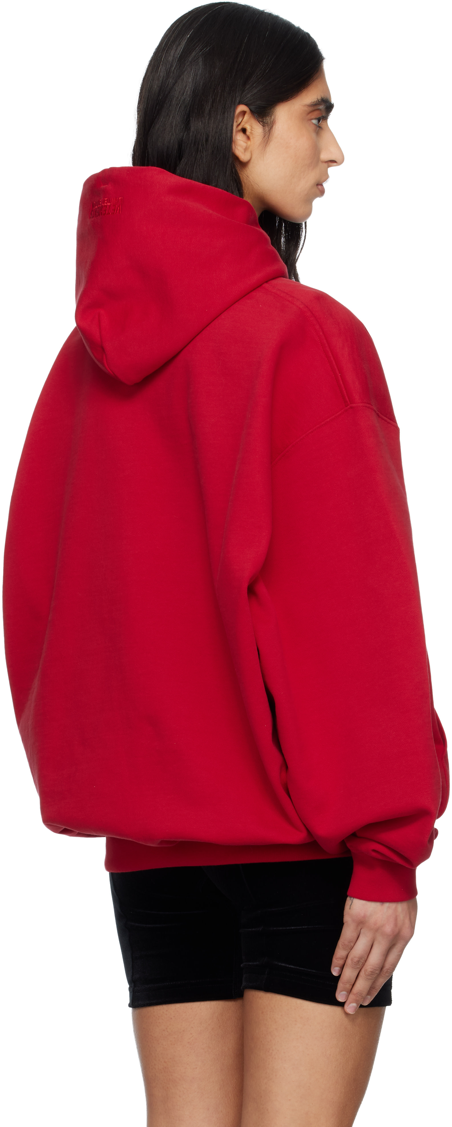 VETEMENTS: Red 'Pornstar' Hoodie | SSENSE