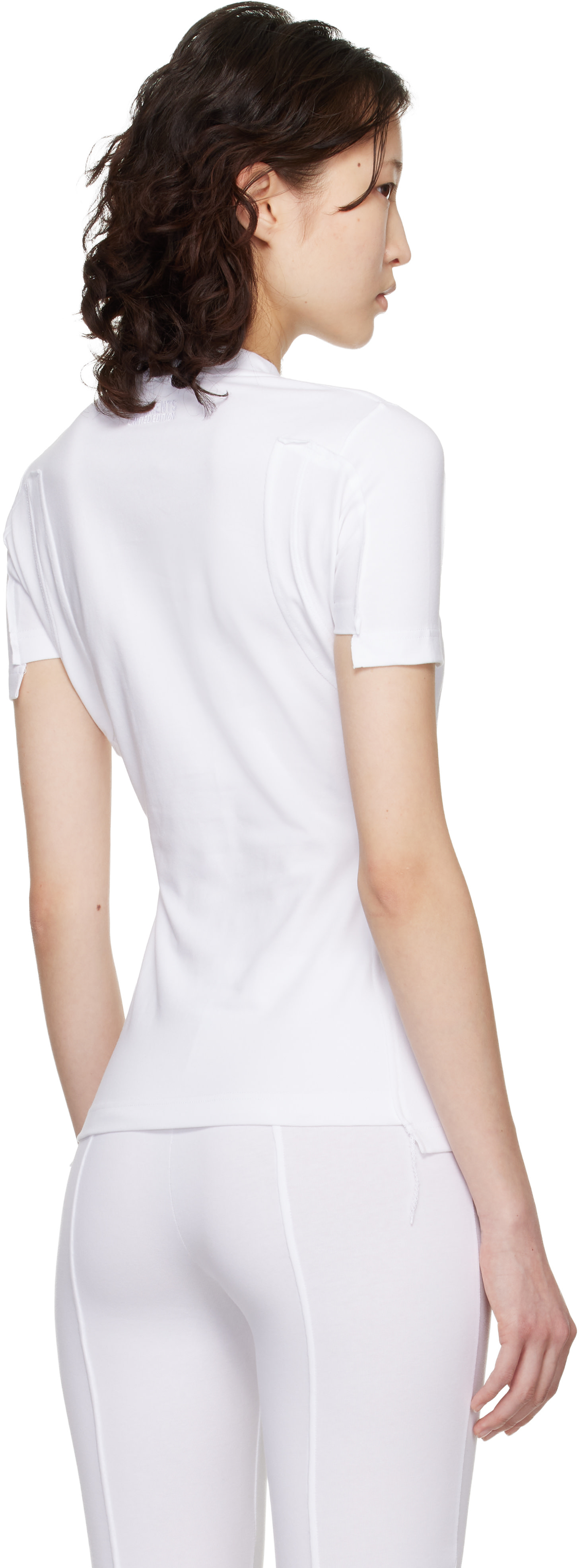 VETEMENTS - Micro t-shirt blanc à bords bruts