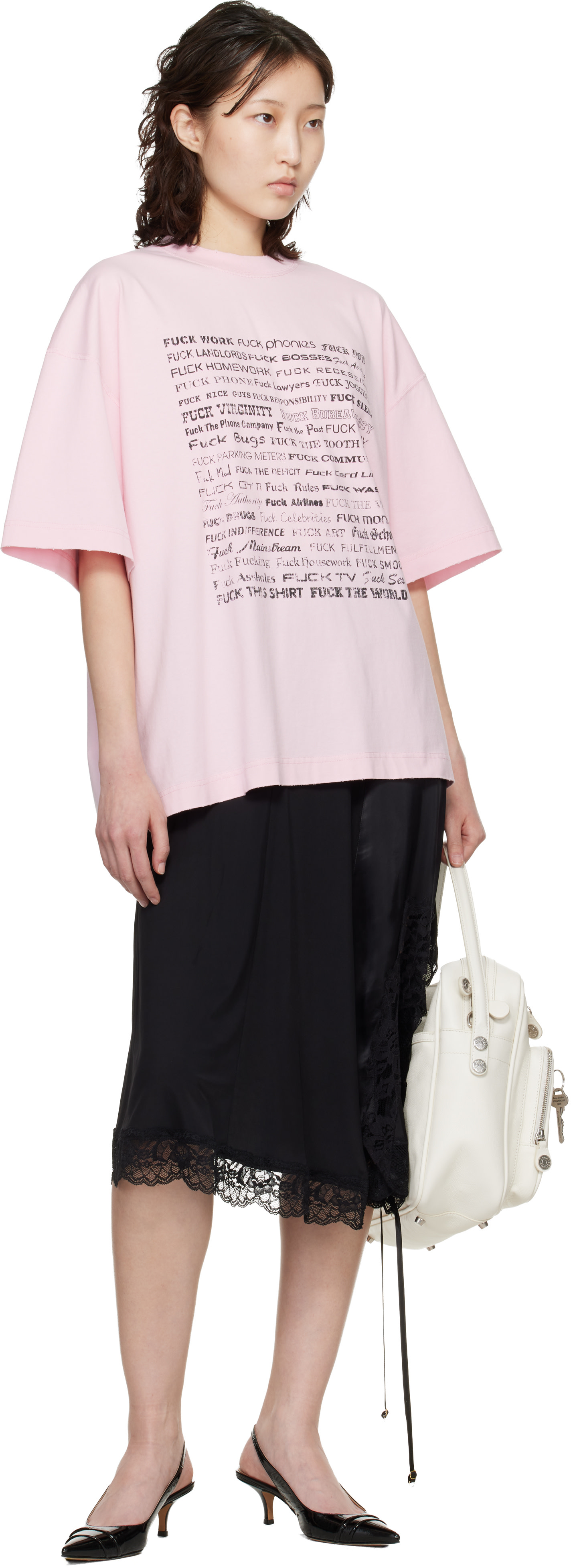 VETEMENTS: Pink Fuck Everything T-Shirt | SSENSE Argentina