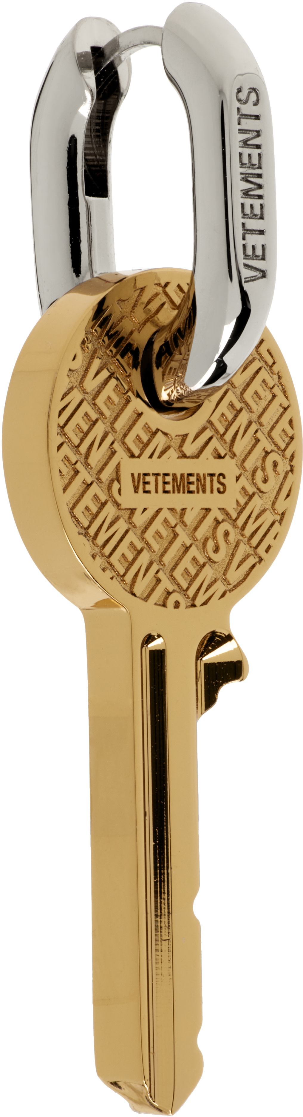 VETEMENTS - Boucle d'oreille unique en forme de clé