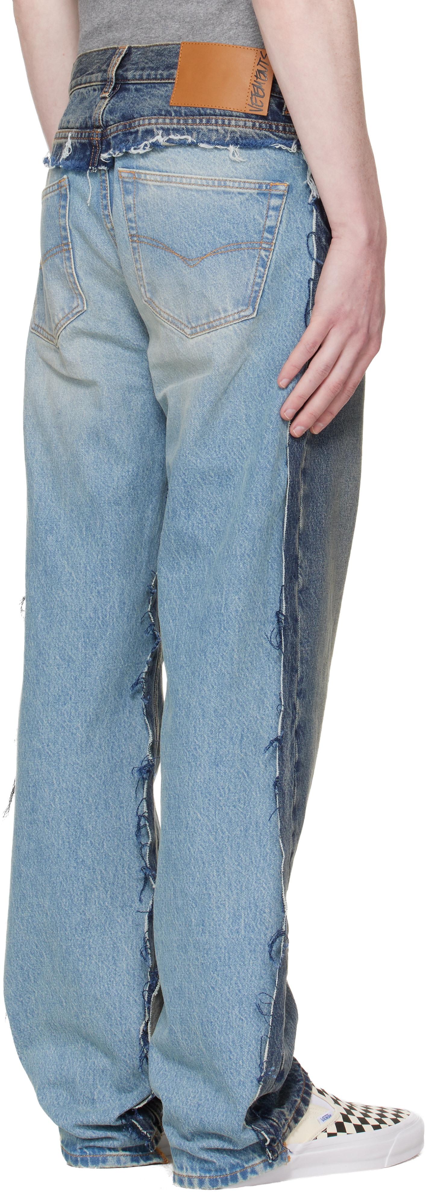 VETEMENTS - Blue Cut-Up Back Jeans