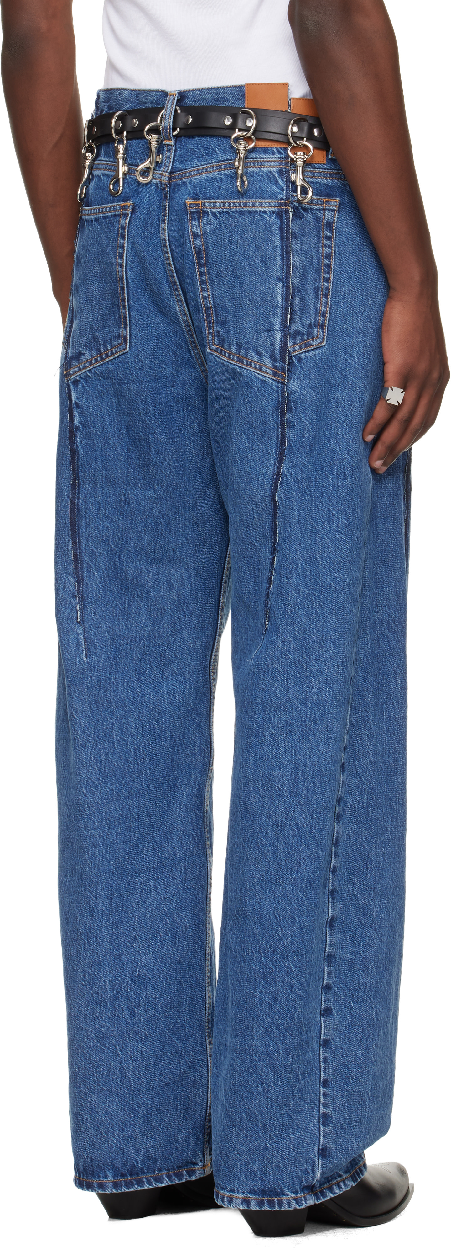 VETEMENTS - Jean bleu à pinces
