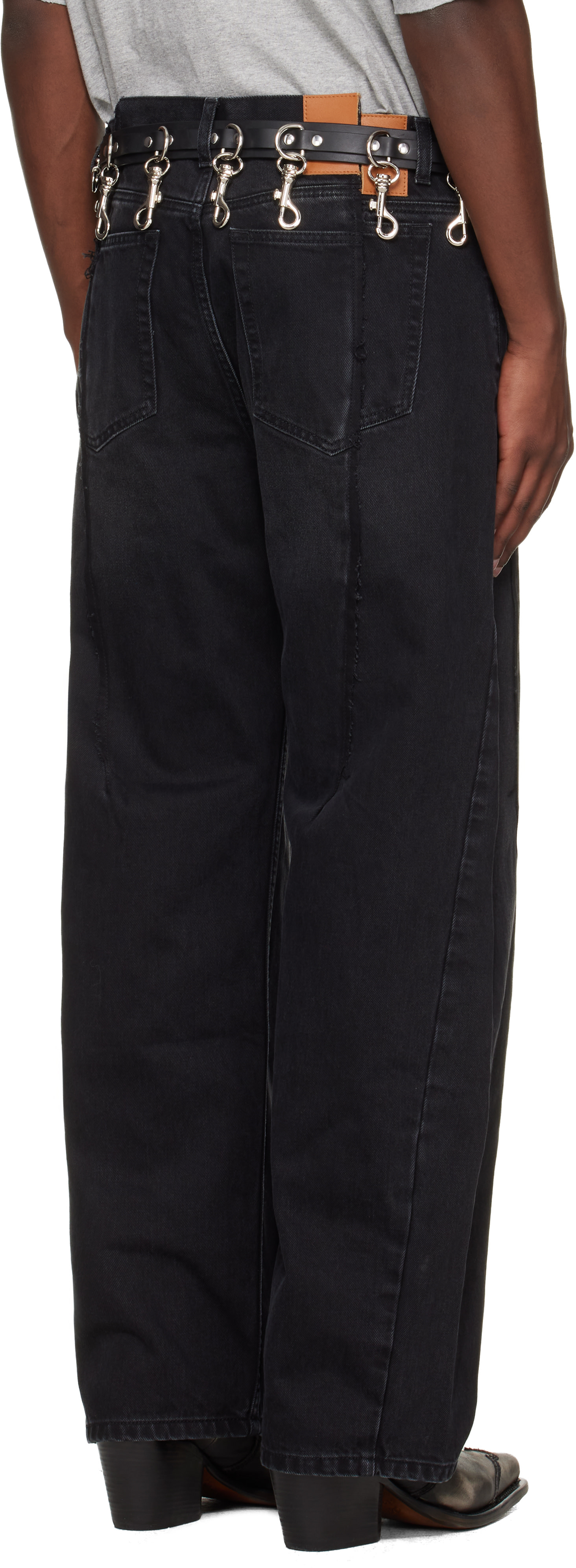 VETEMENTS - 블랙 컷 데님 진