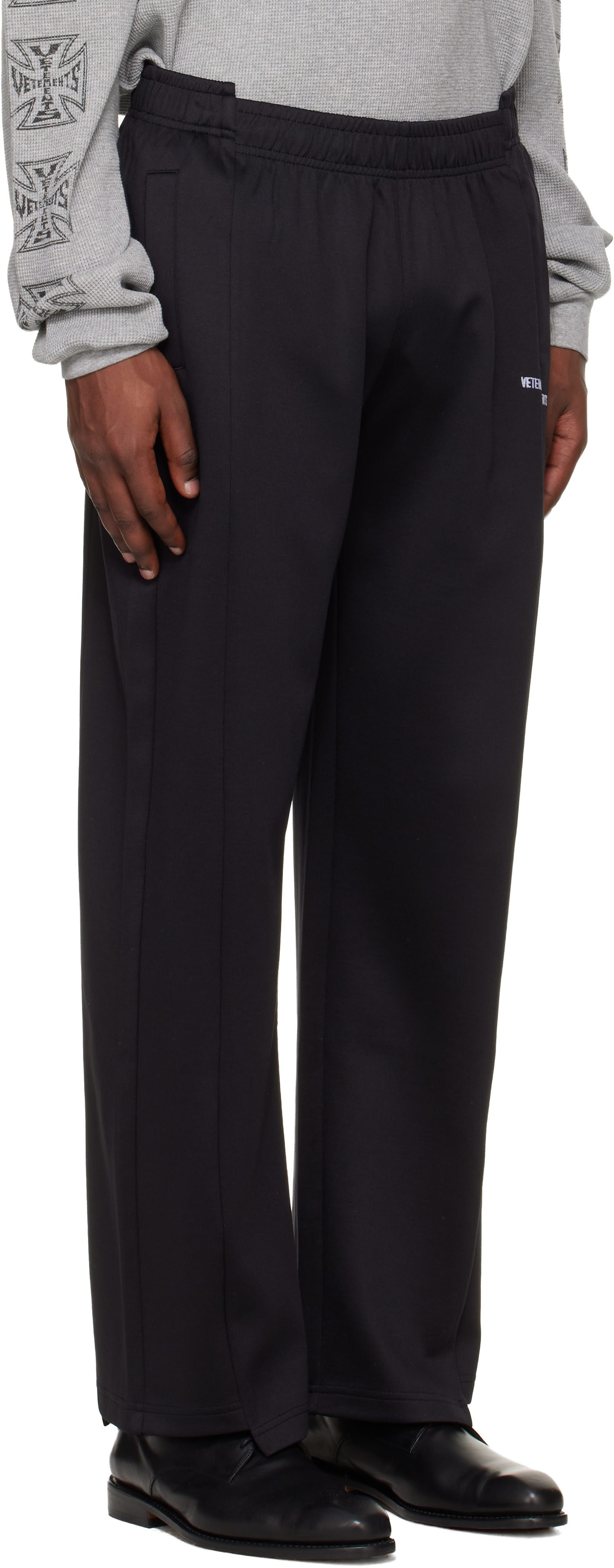VETEMENTS - Black Cut-Up Athletic Sweatpants