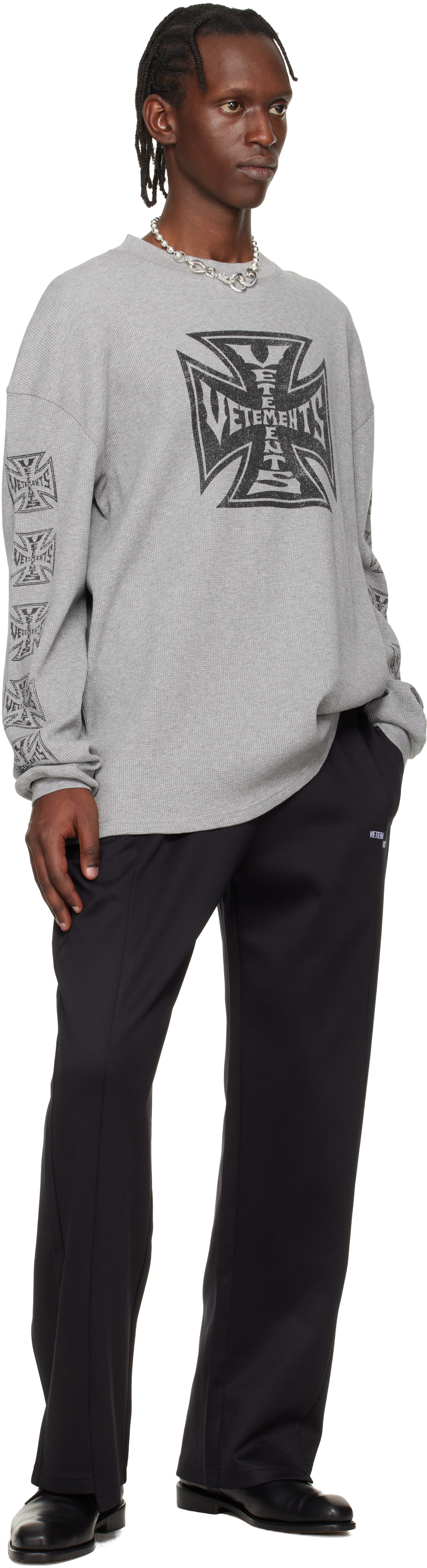 VETEMENTS - Black Cut-Up Athletic Sweatpants