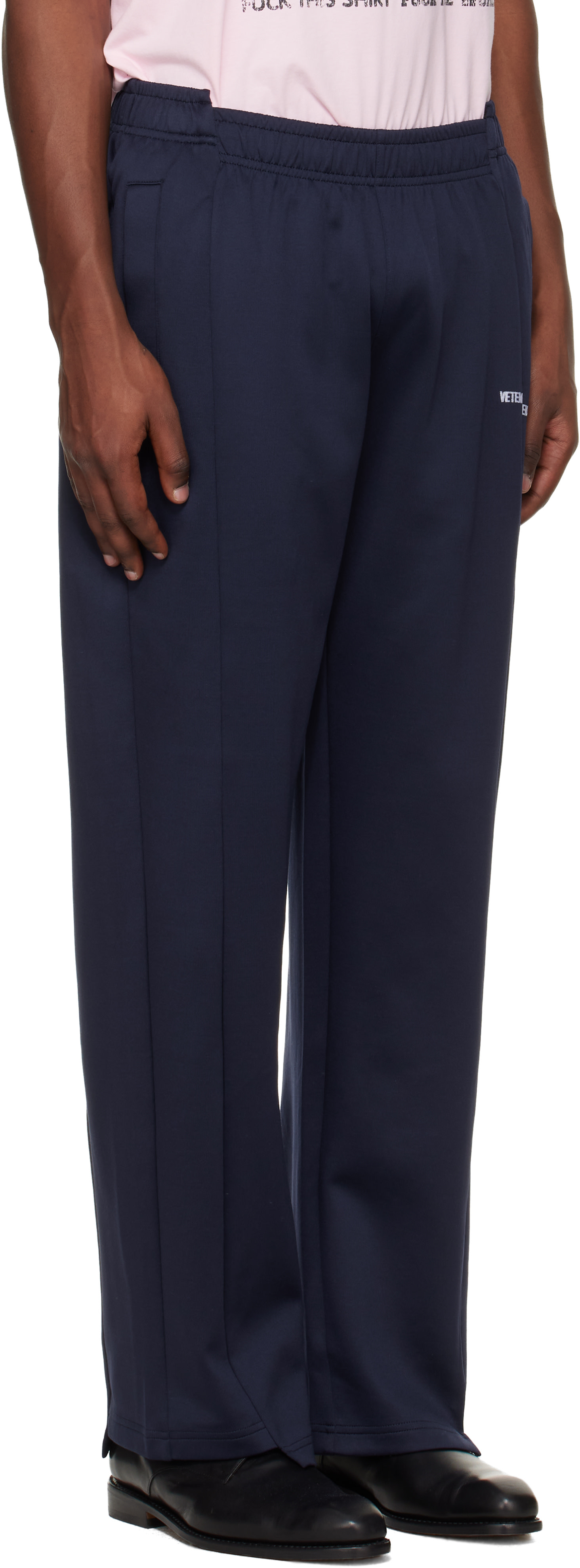 VETEMENTS - Navy Cut-Up Athletic Sweatpants