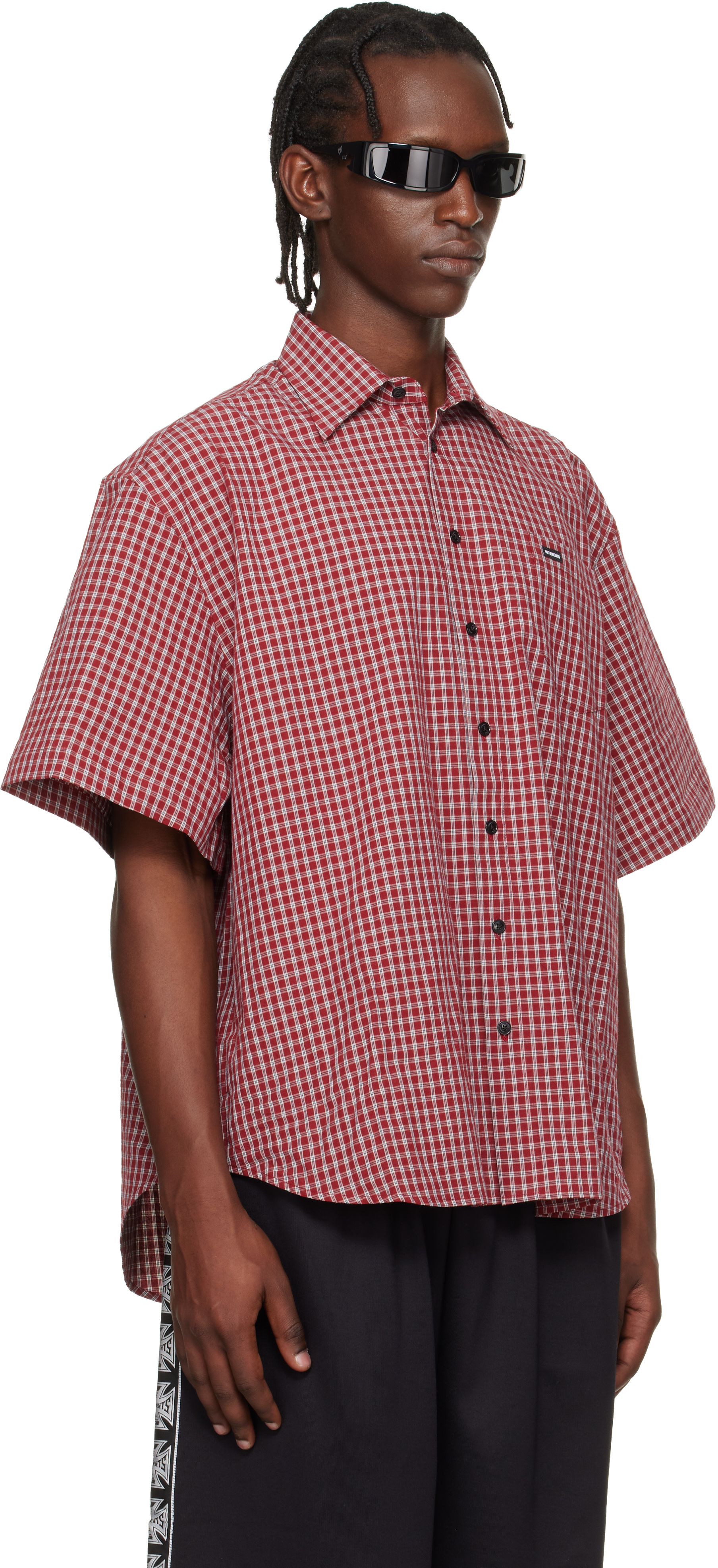 VETEMENTS: Red Short Sleeve Shirt | SSENSE