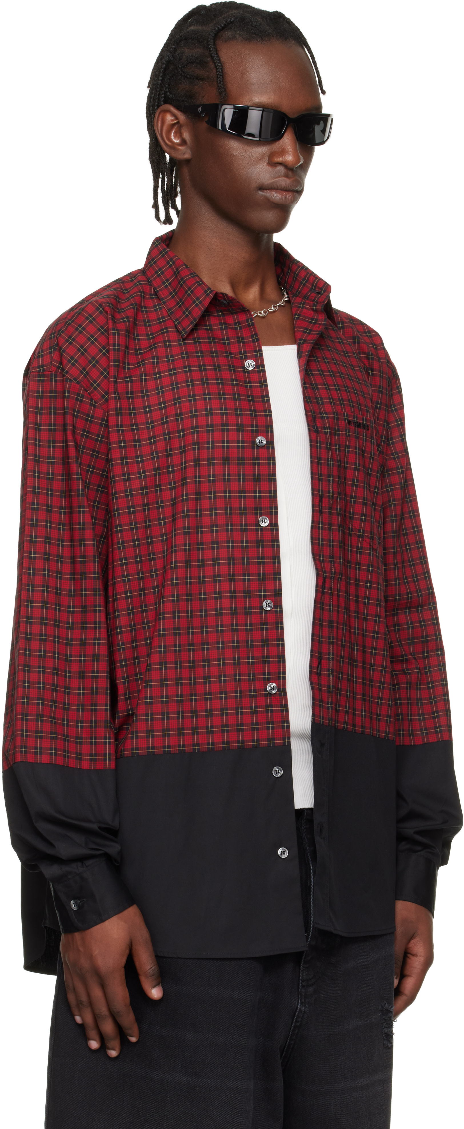 VETEMENTS - レッド Split シャツ