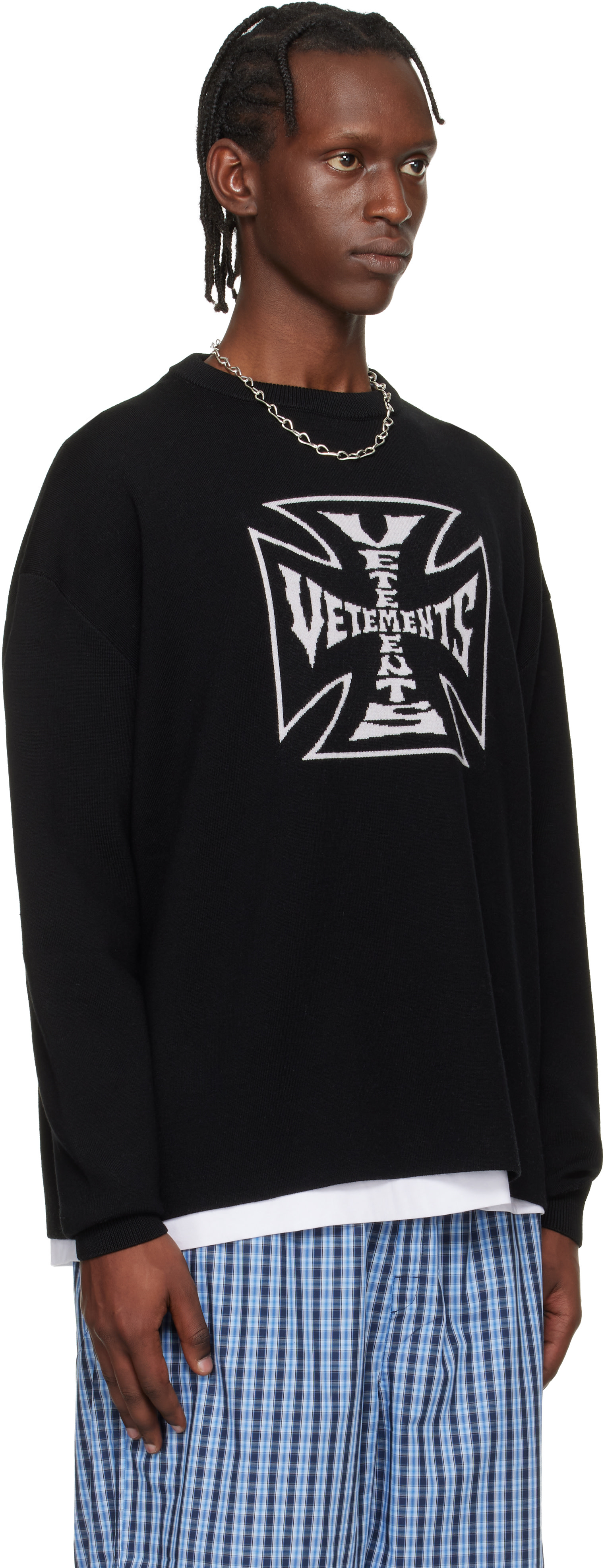 ヴェトモン VETEMENTS バックロゴ ドライバーズニット セーター XS ME76KN099B_grande.jpg?v=1771137223