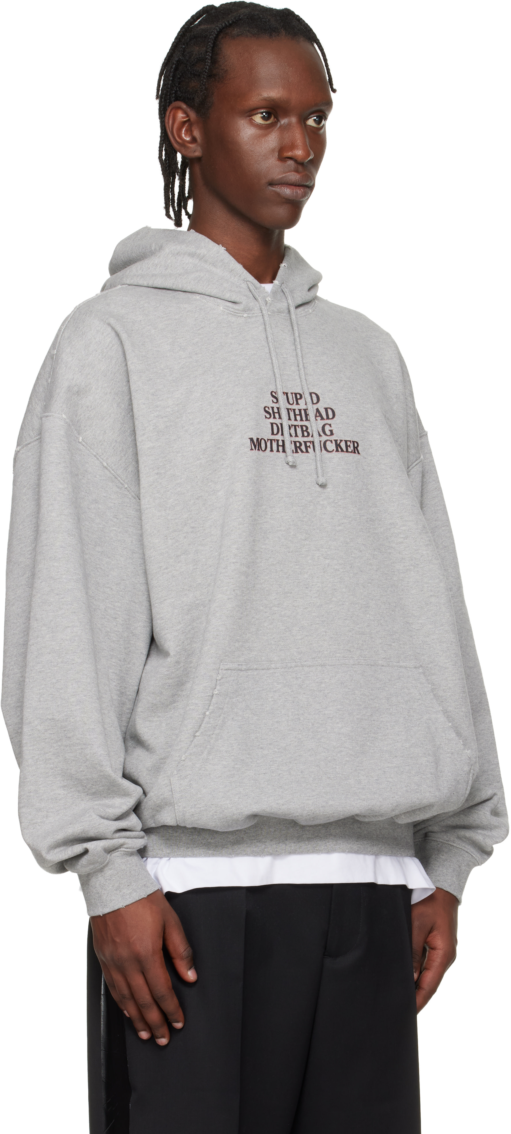 VETEMENTS - グレー 'MF' フーディ