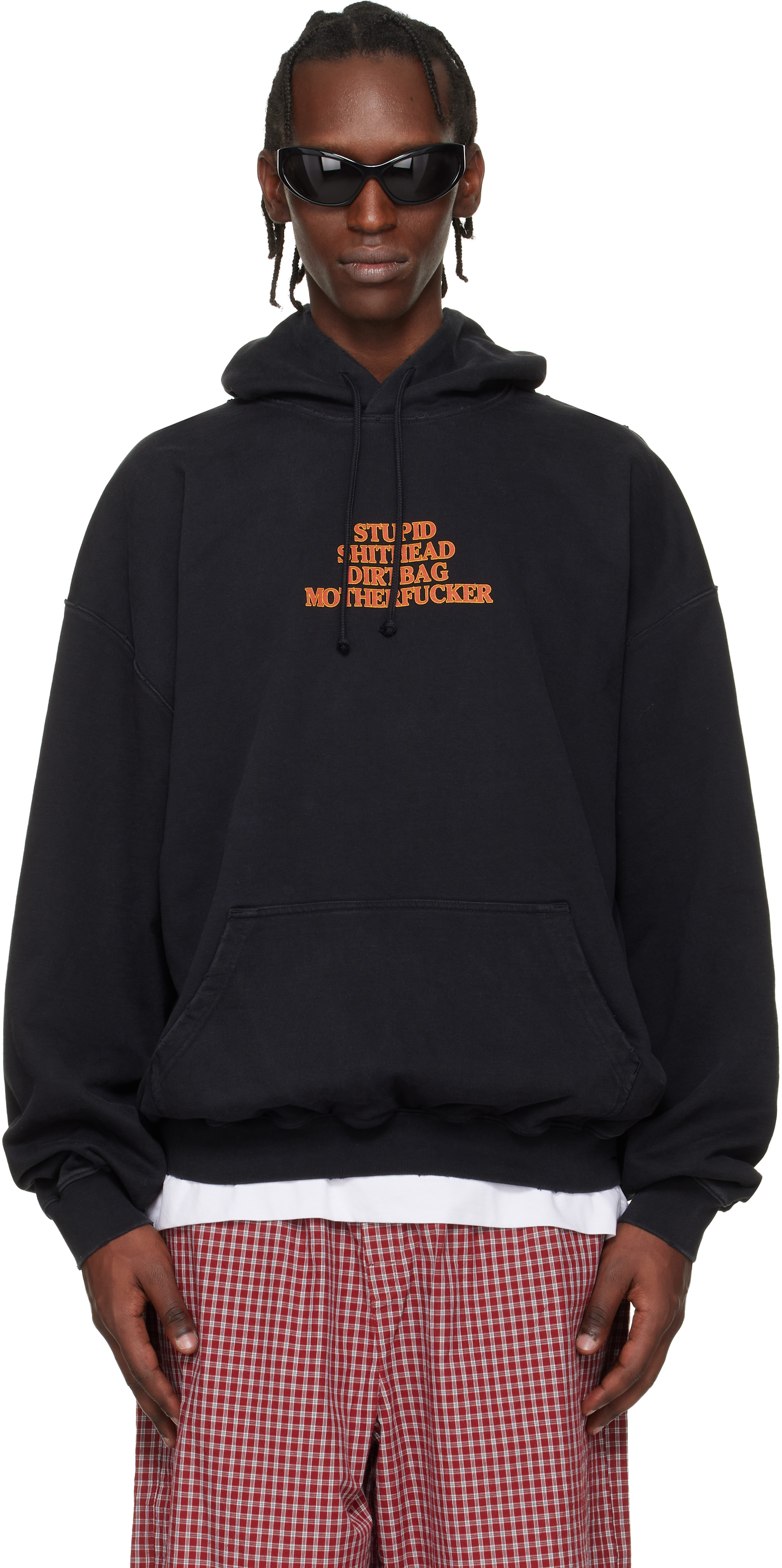 VETEMENTS - Pull à capuche 'MF' noir