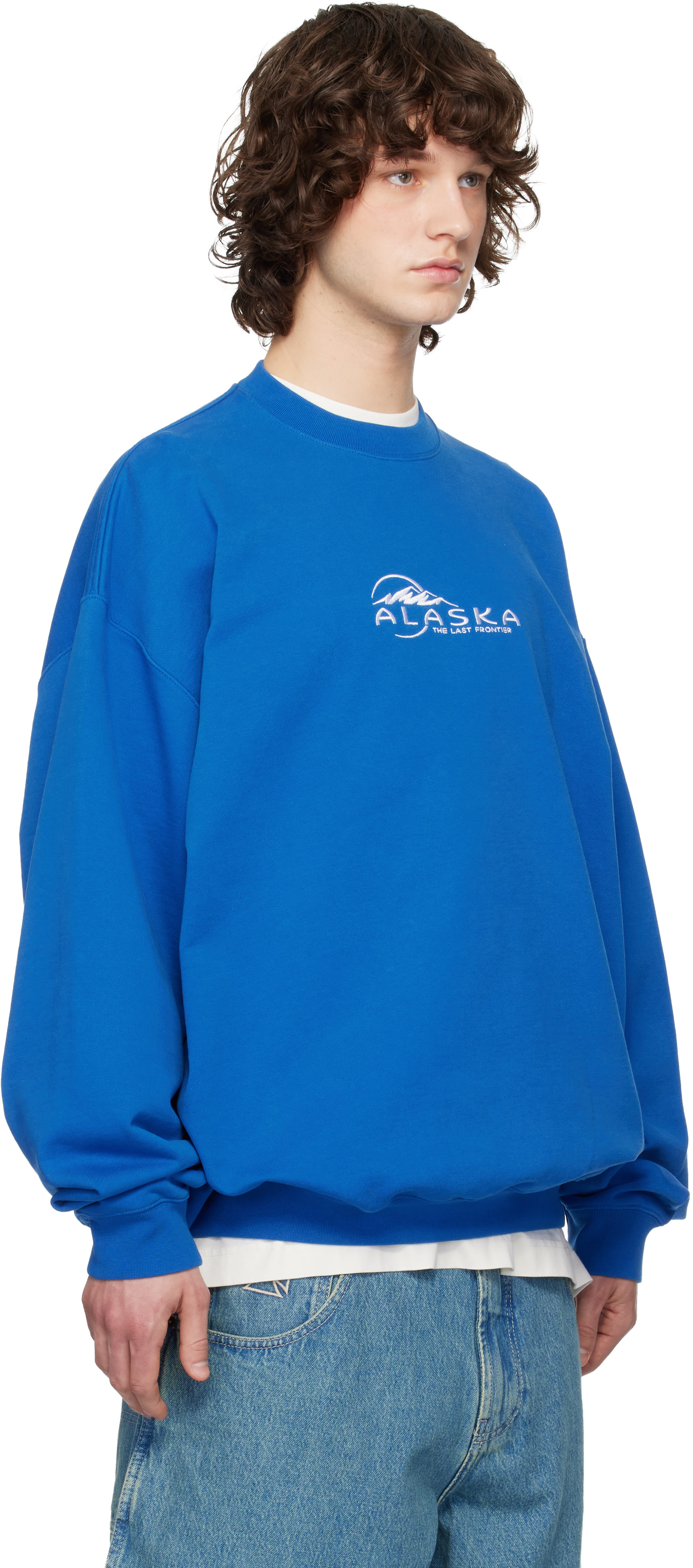 VETEMENTS - Pull molletonné 'Alaska' Tourist bleu
