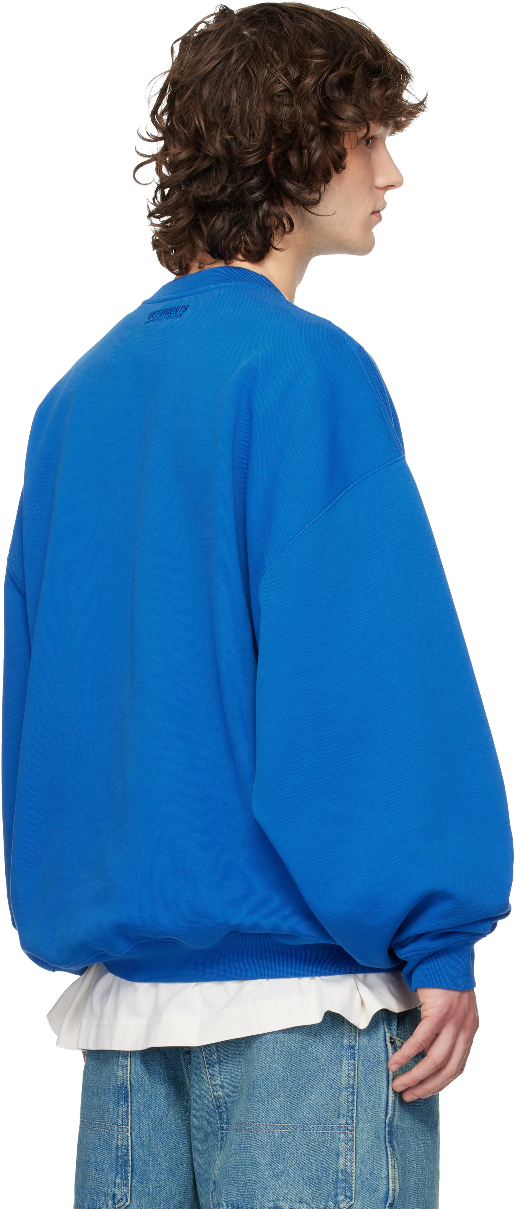 VETEMENTS - Pull molletonné 'Alaska' Tourist bleu