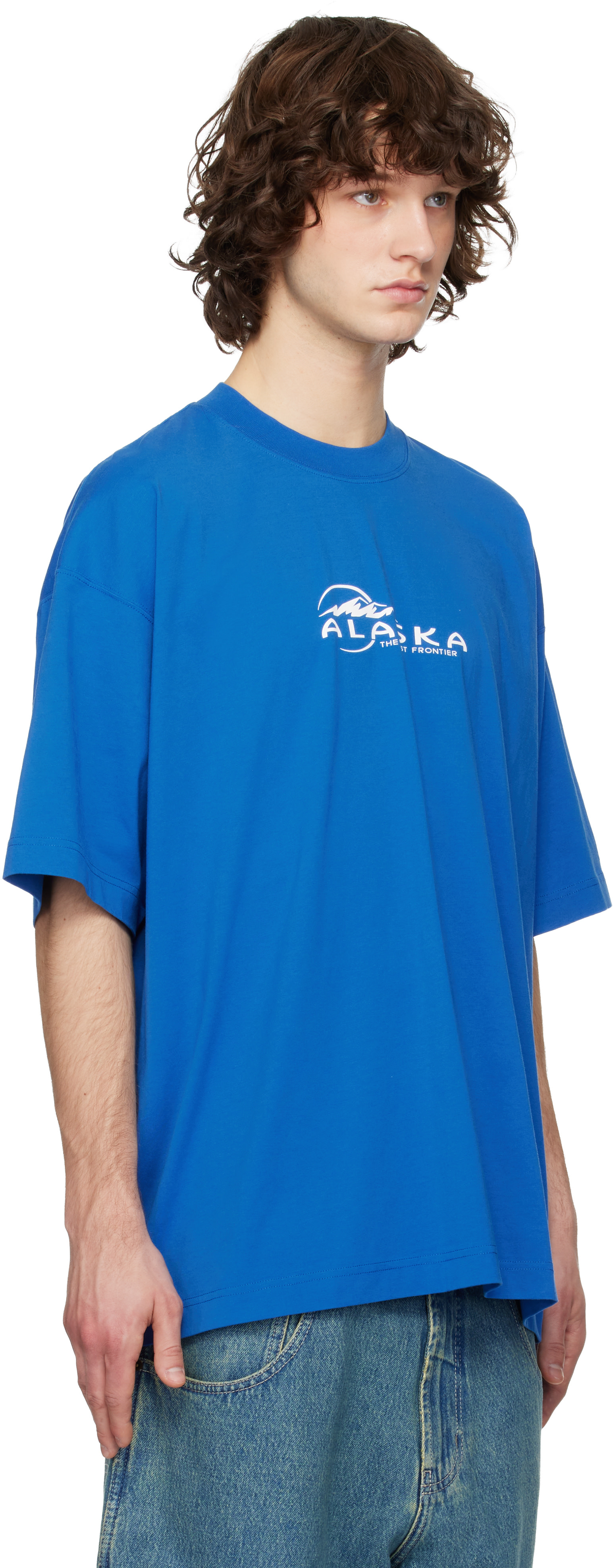 VETEMENTS ユニセックス Tシャツ XS VETEMENTS: Blue 'Alaska' Tourist T-shirt | SSENSE