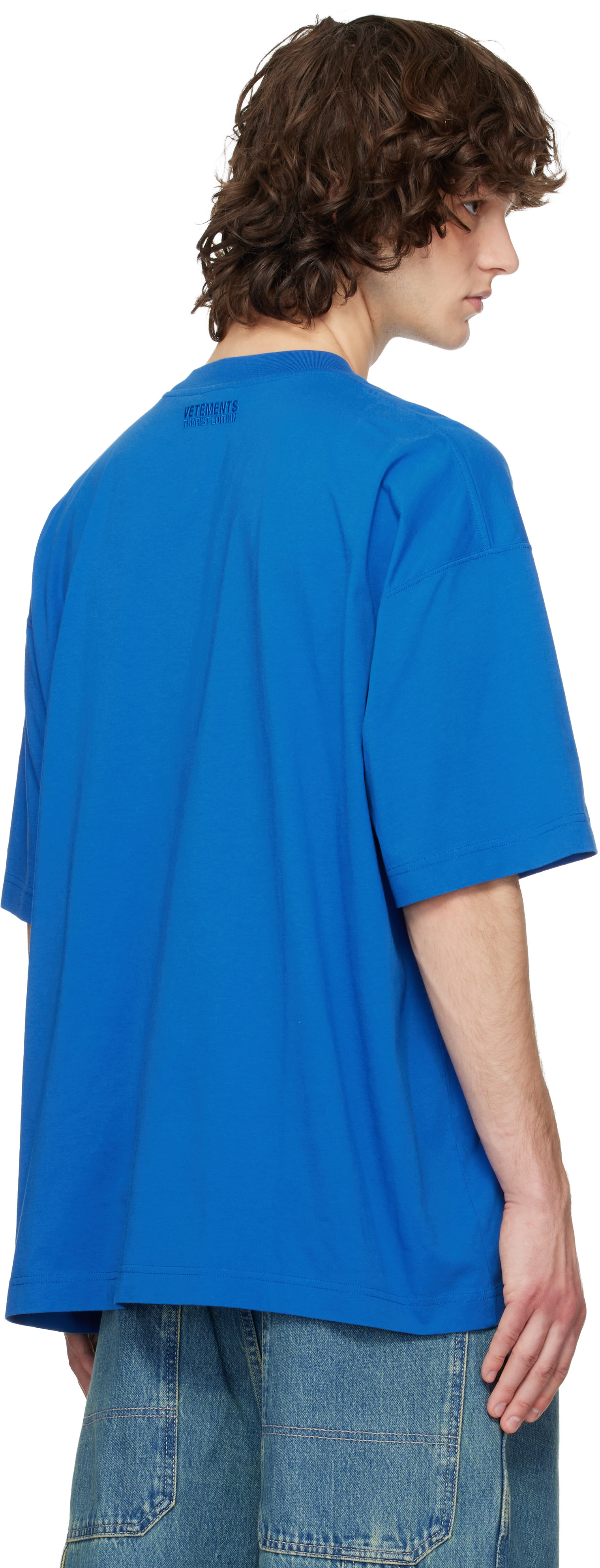 VETEMENTS: Blue 'Alaska' Tourist T-shirt | SSENSE
