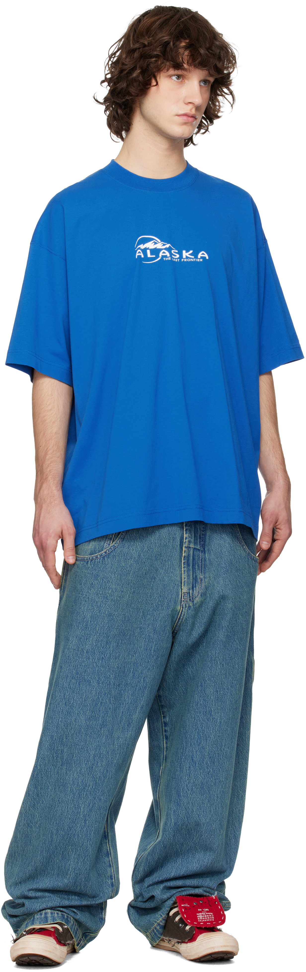 VETEMENTS: Blue 'Alaska' Tourist T-shirt | SSENSE