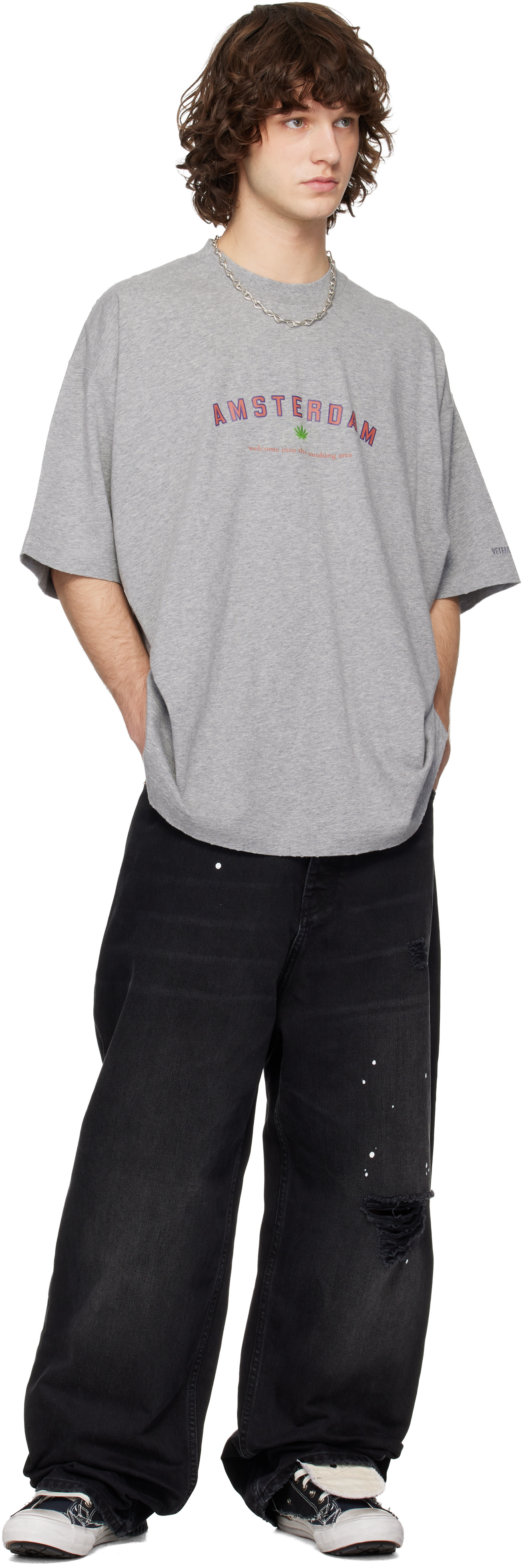 VETEMENTS - T-shirt 'Amsterdam' gris