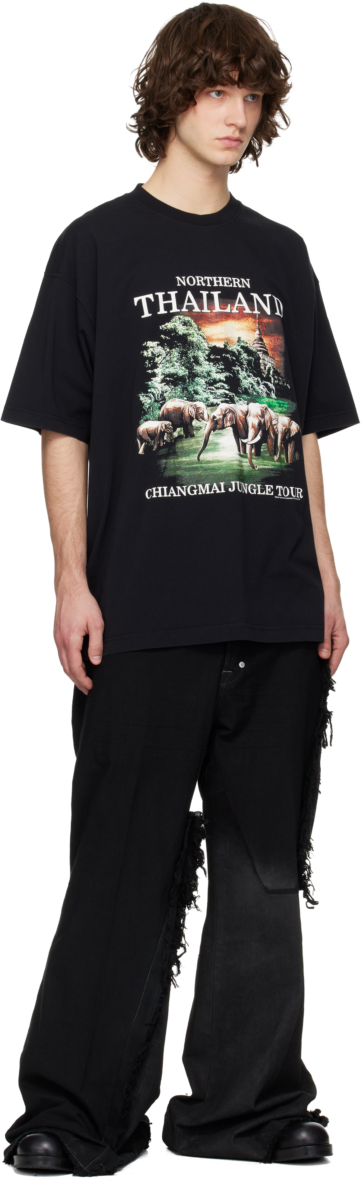 【VETEMENTS】LONDON TOURIST TEE Vetements Black Japan Tourist T-Shirt Vetements