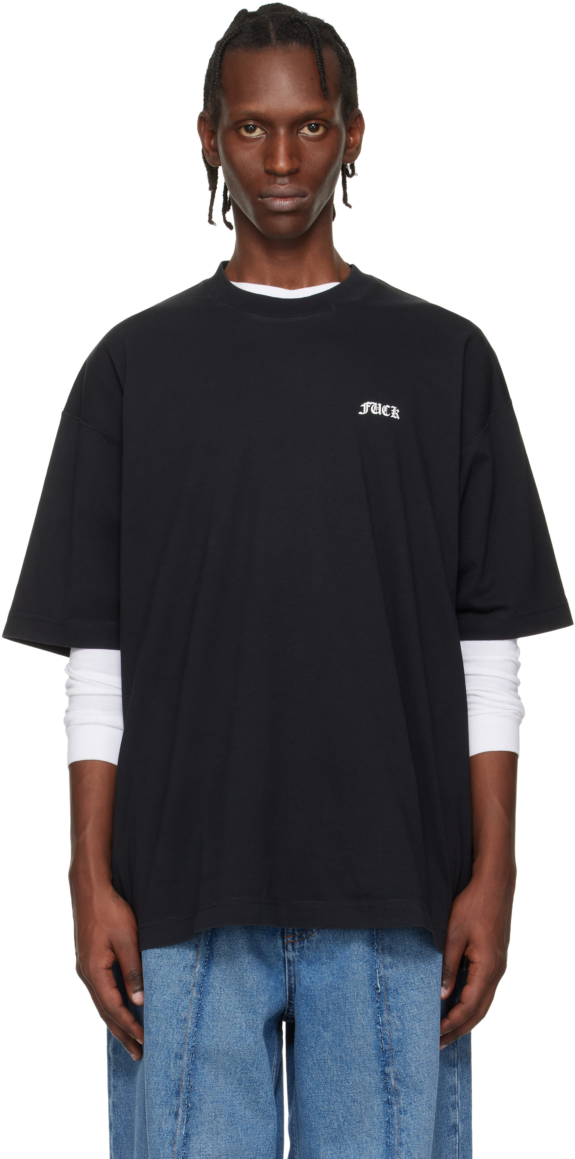 VETEMENTS - 블랙 FU 티셔츠