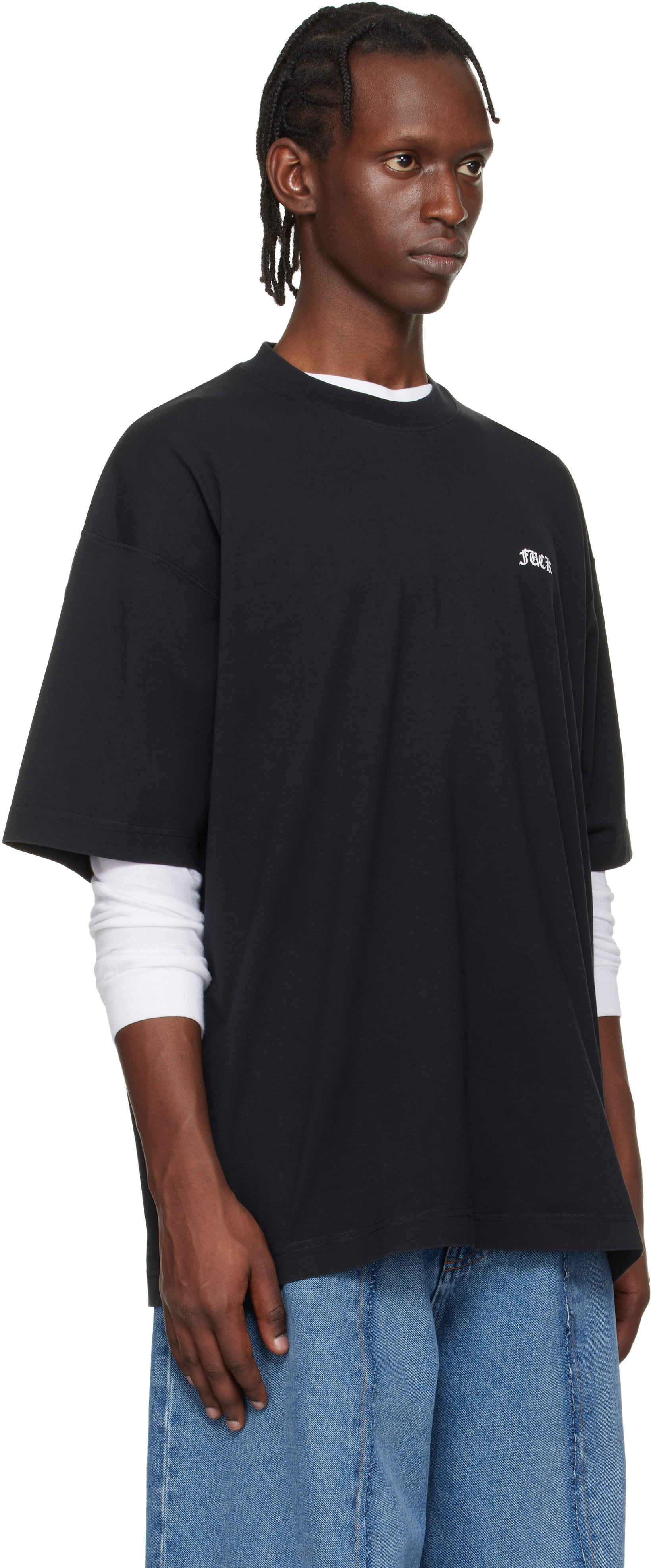 VETEMENTS - 블랙 FU 티셔츠