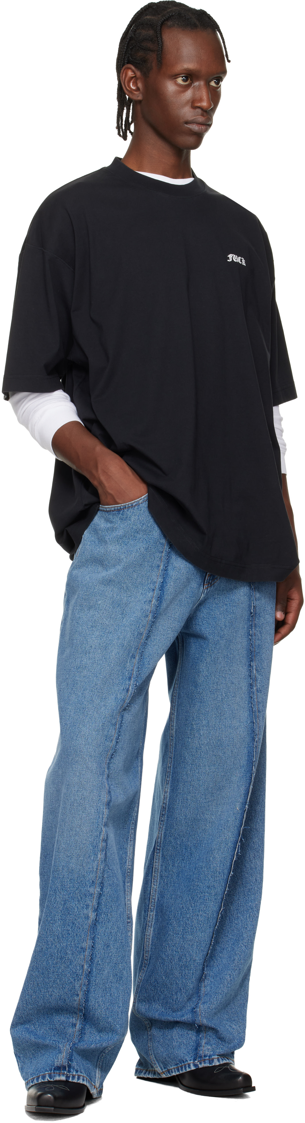 VETEMENTS - 블랙 FU 티셔츠