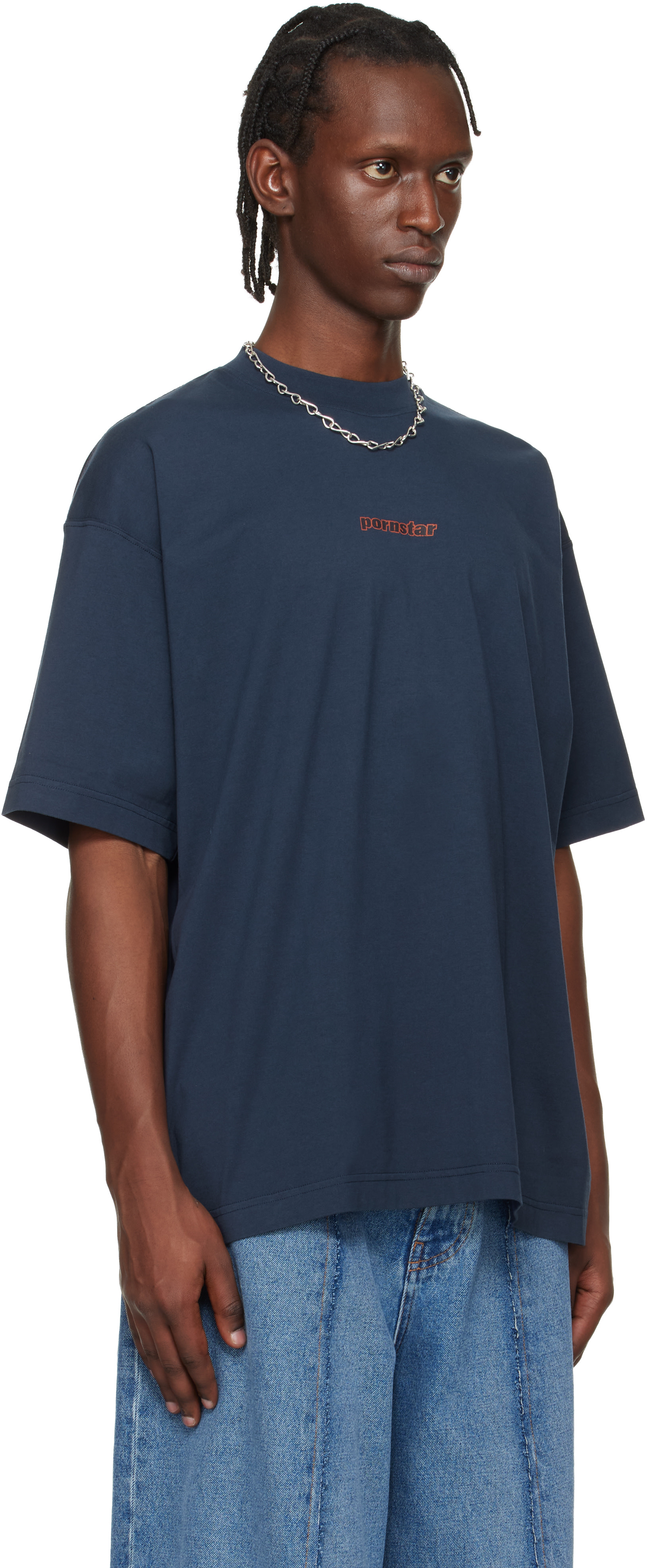 VETEMENTS: ネイビー 'Pornstar' Tシャツ | SSENSE 日本 VETEMENTS: ネイビー 'Pornstar' Tシャツ | SSENSE 日本