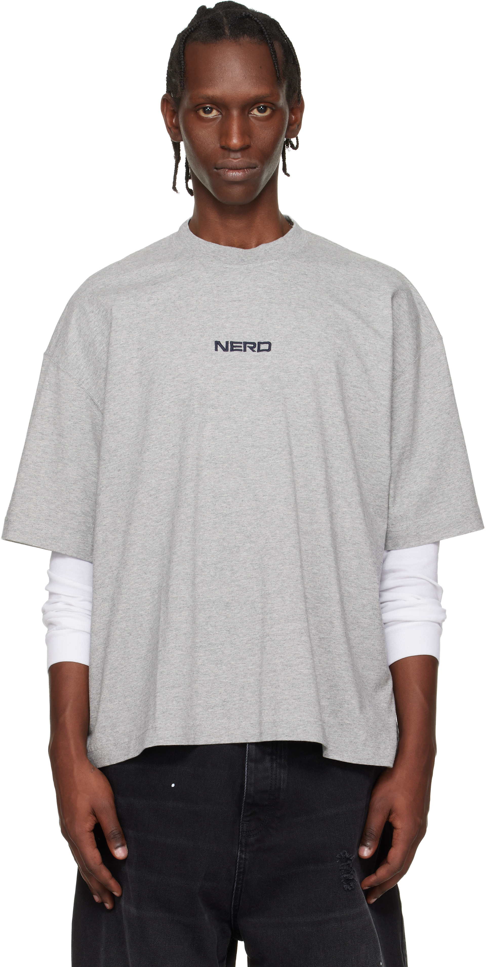 VETEMENTS - T-shirt 'NERD' gris