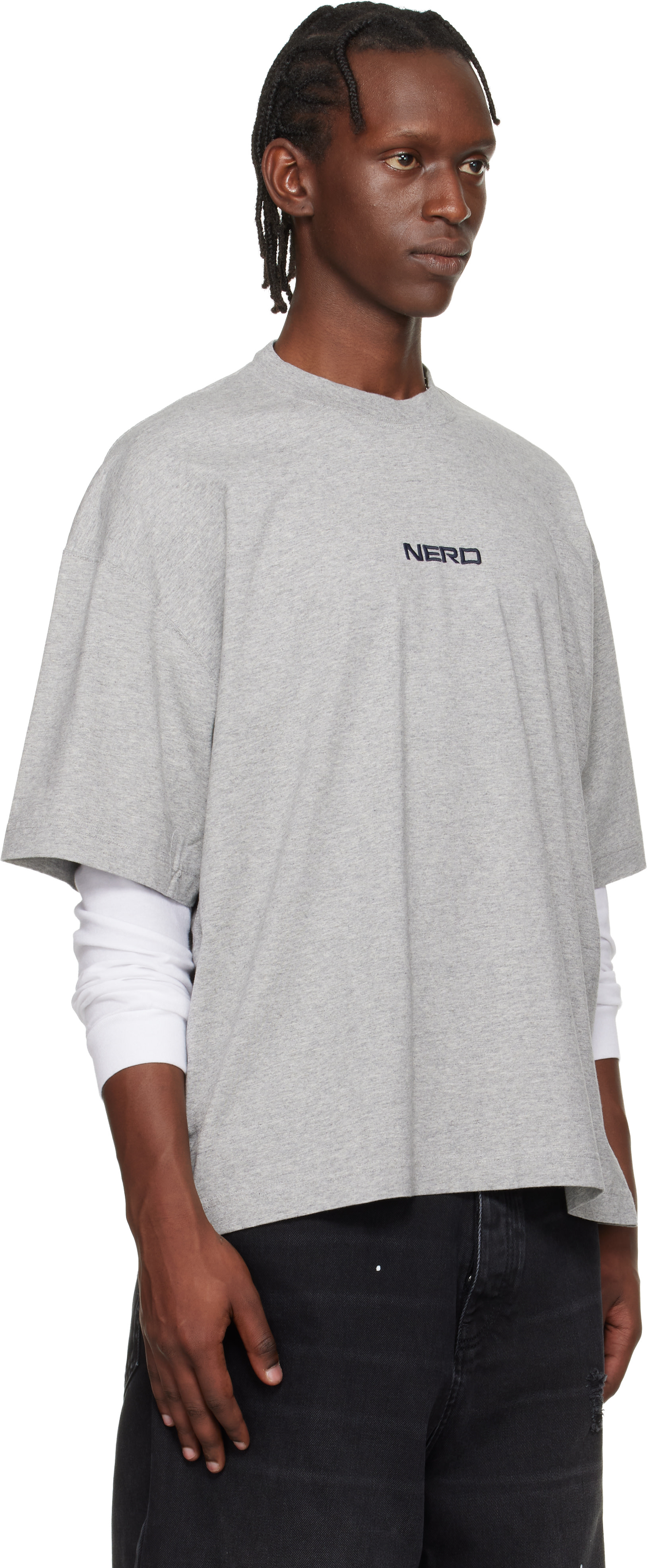 VETEMENTS - T-shirt 'NERD' gris