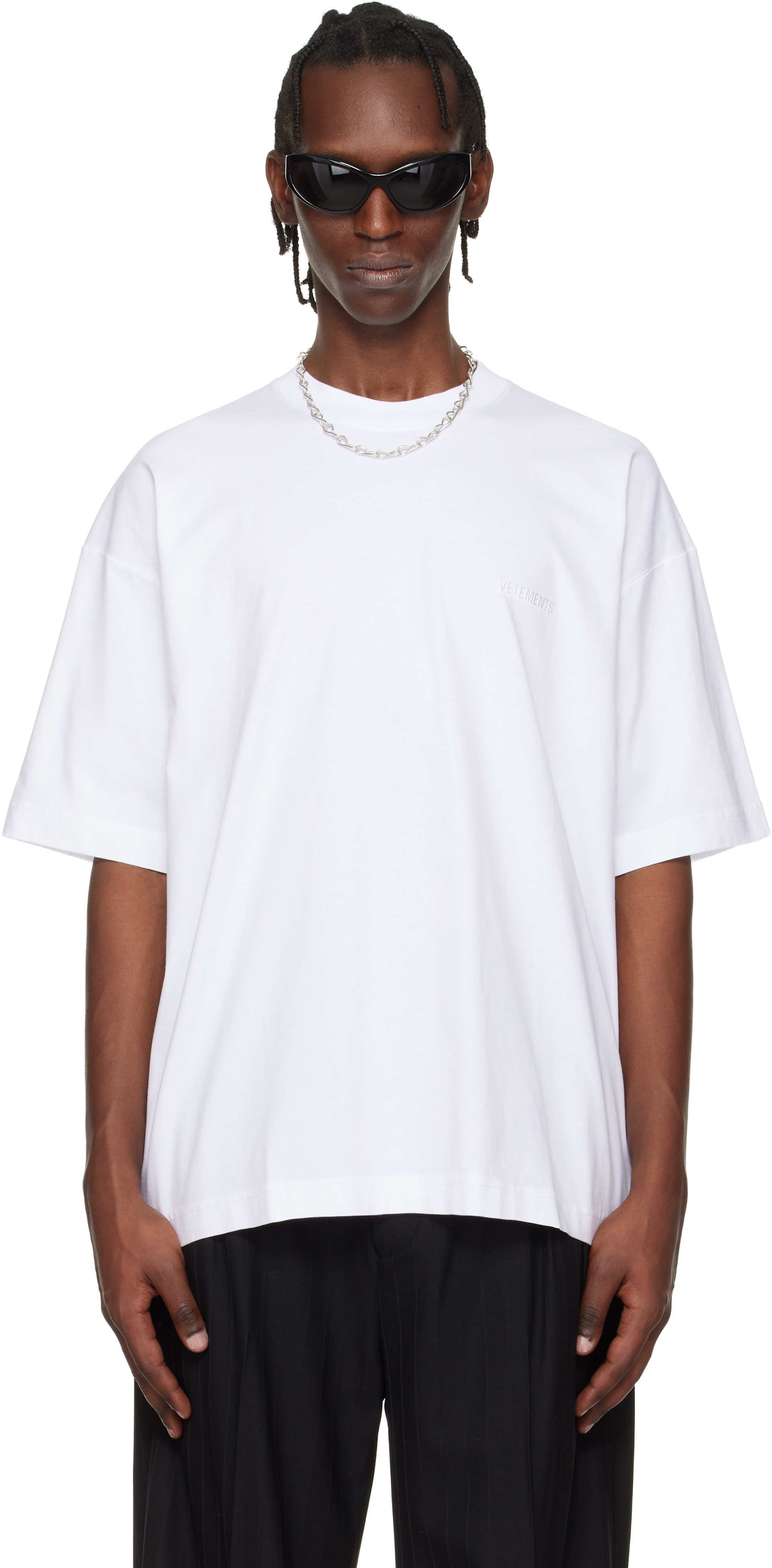 シャツ vetements VETEMENTS: White Iconic Logo T-shirt | SSENSE