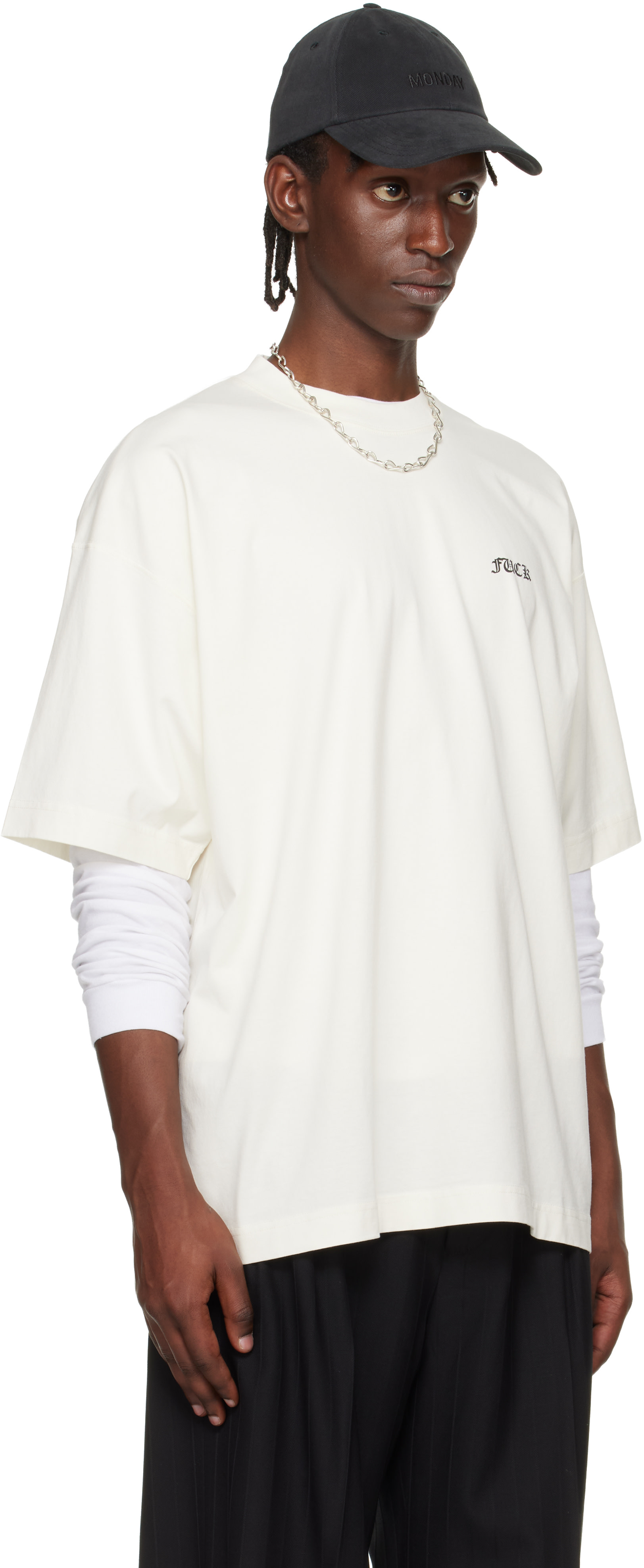 VETEMENTS - オフホワイト 'FU' Tシャツ