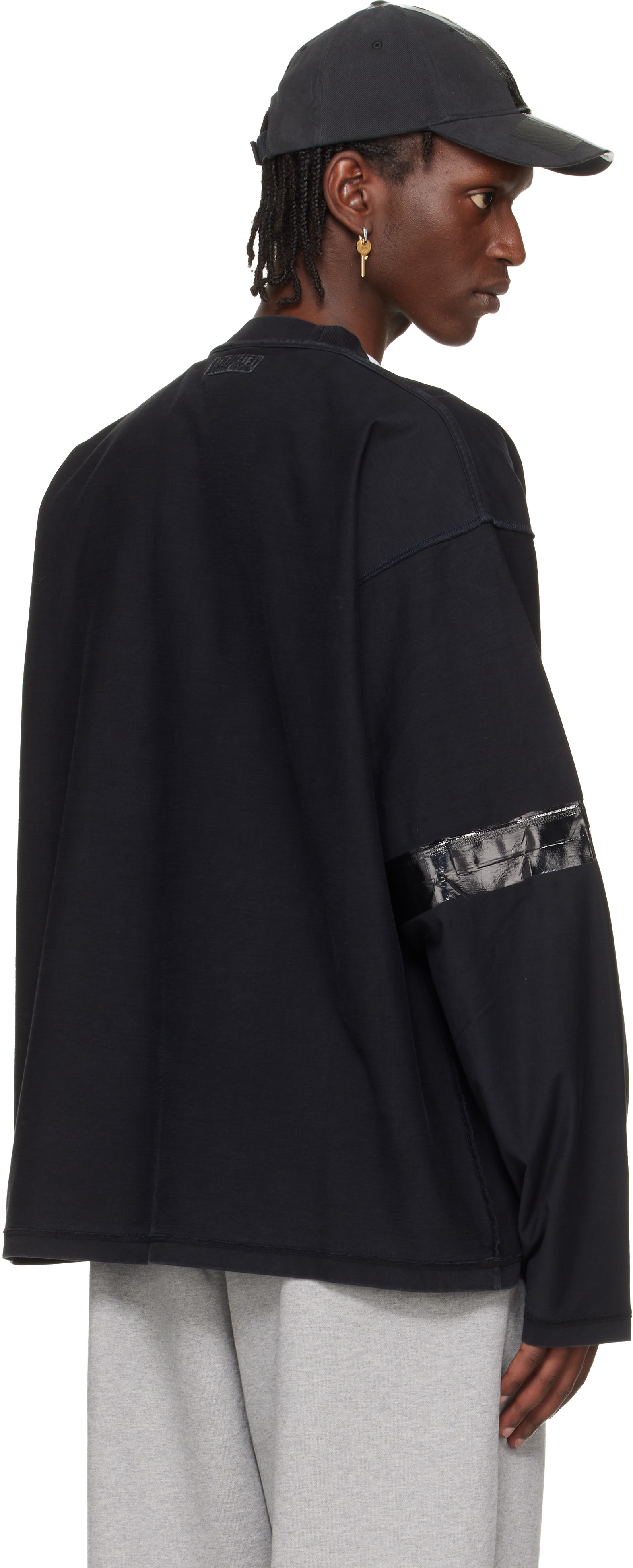 VETEMENTS - Black Taped Reconstructed Longsleeve T-shirt