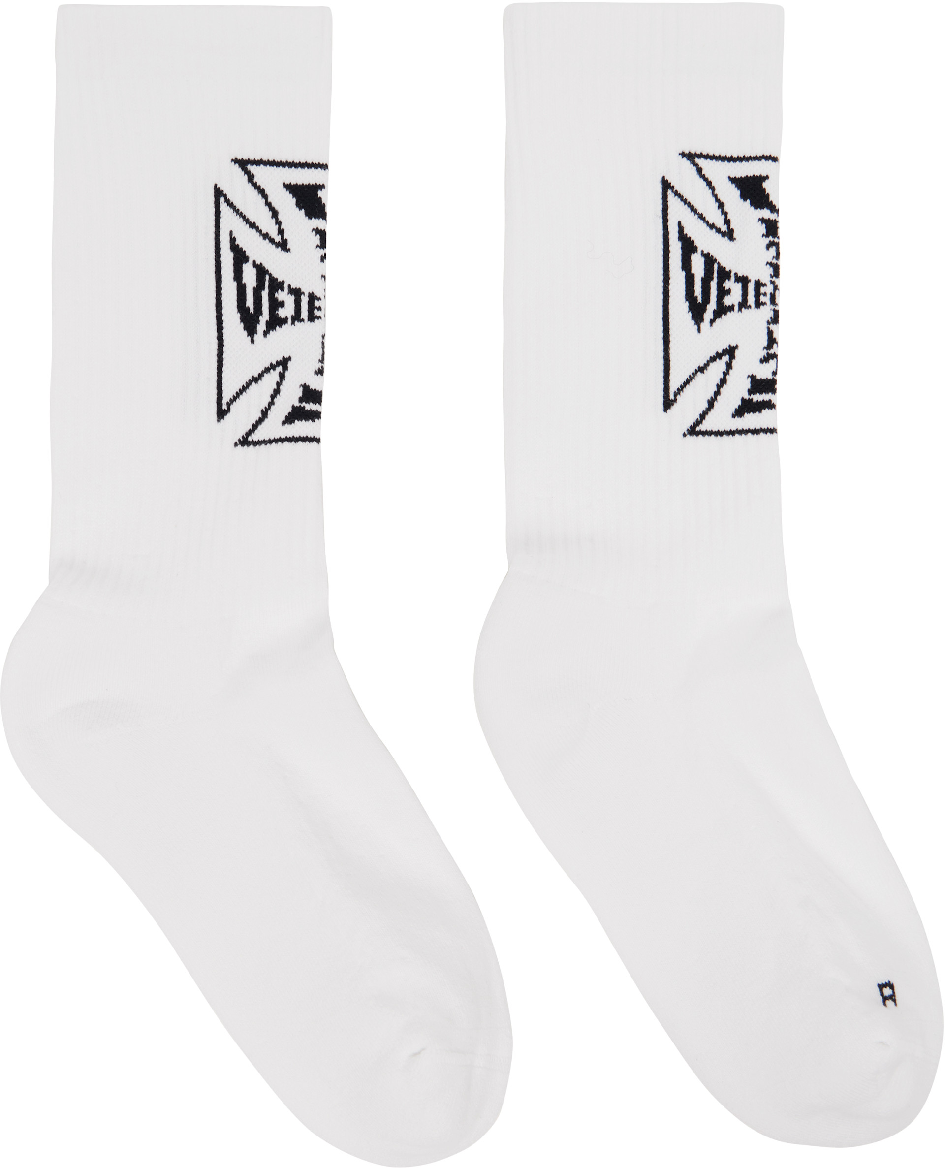 VETEMENTS - Chaussettes blanches à croix à logo