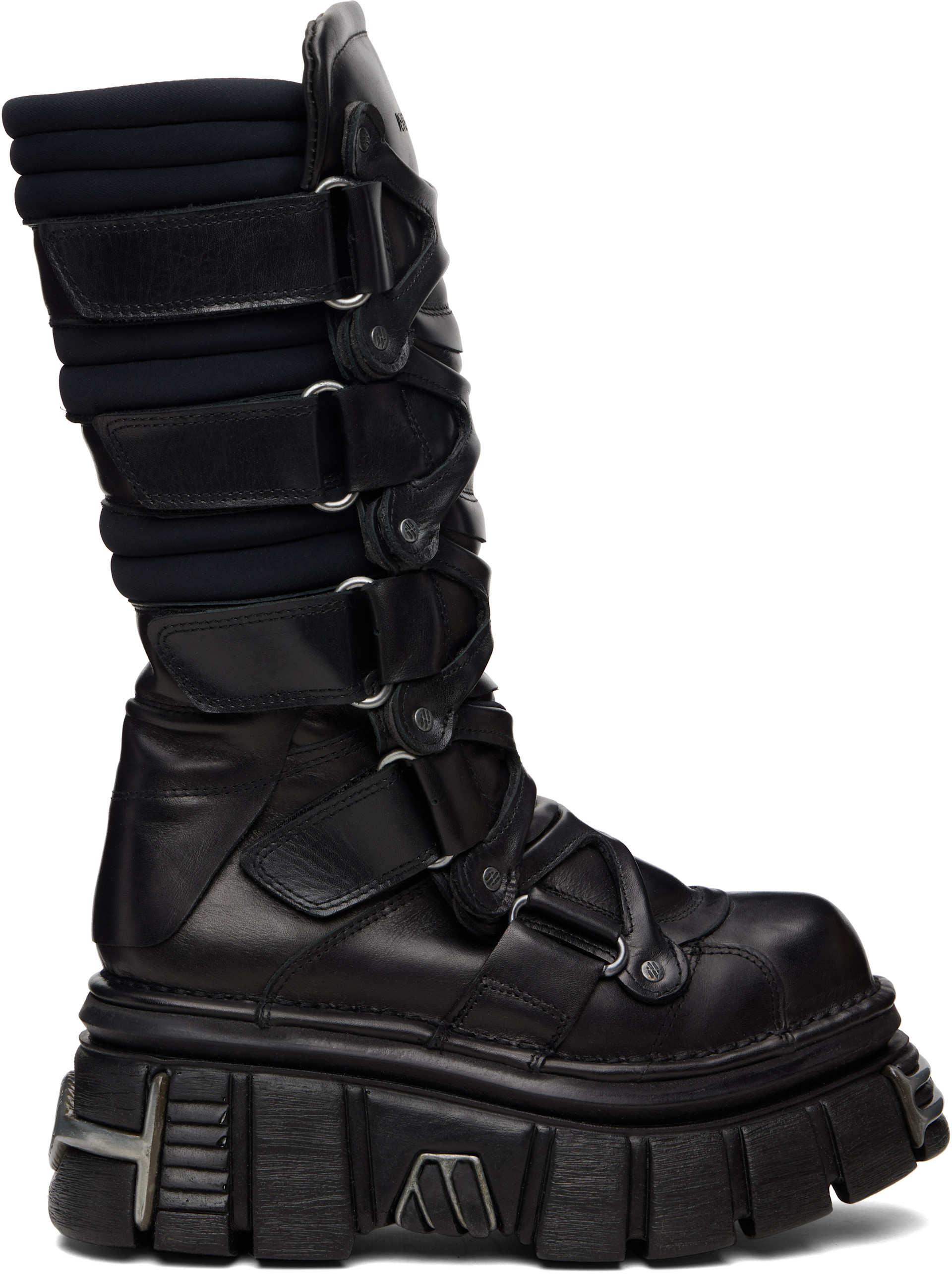 VETEMENTS - Black New Rock Edition Tower Boots