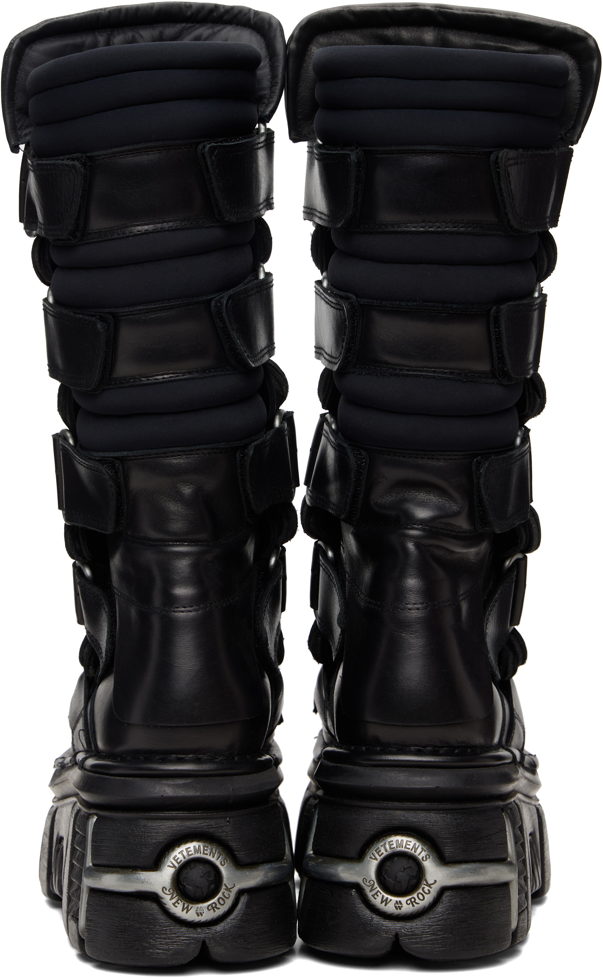VETEMENTS - Black New Rock Edition Tower Boots