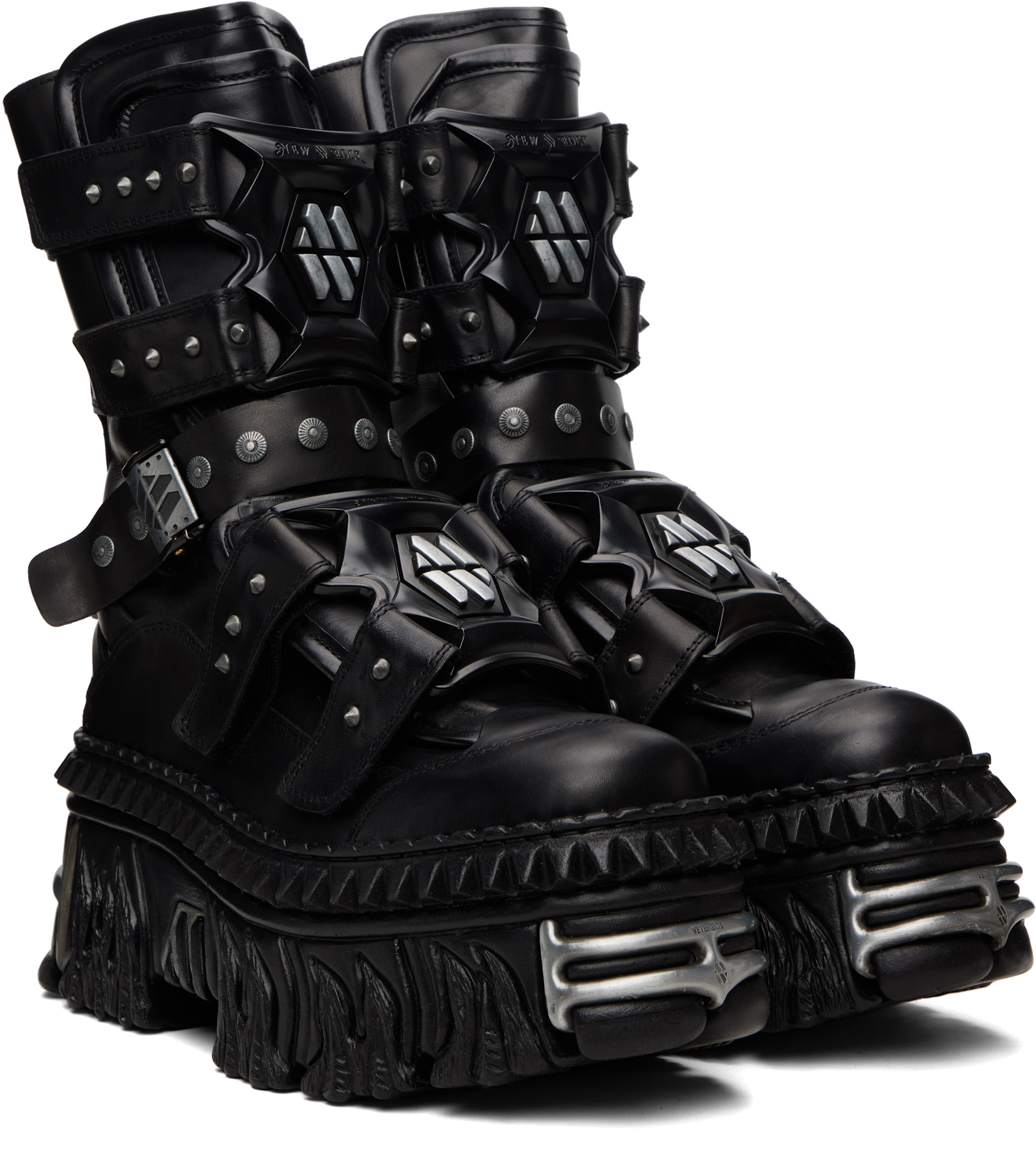 VETEMENTS: Black New Rock Edition Gamer Boots | SSENSE