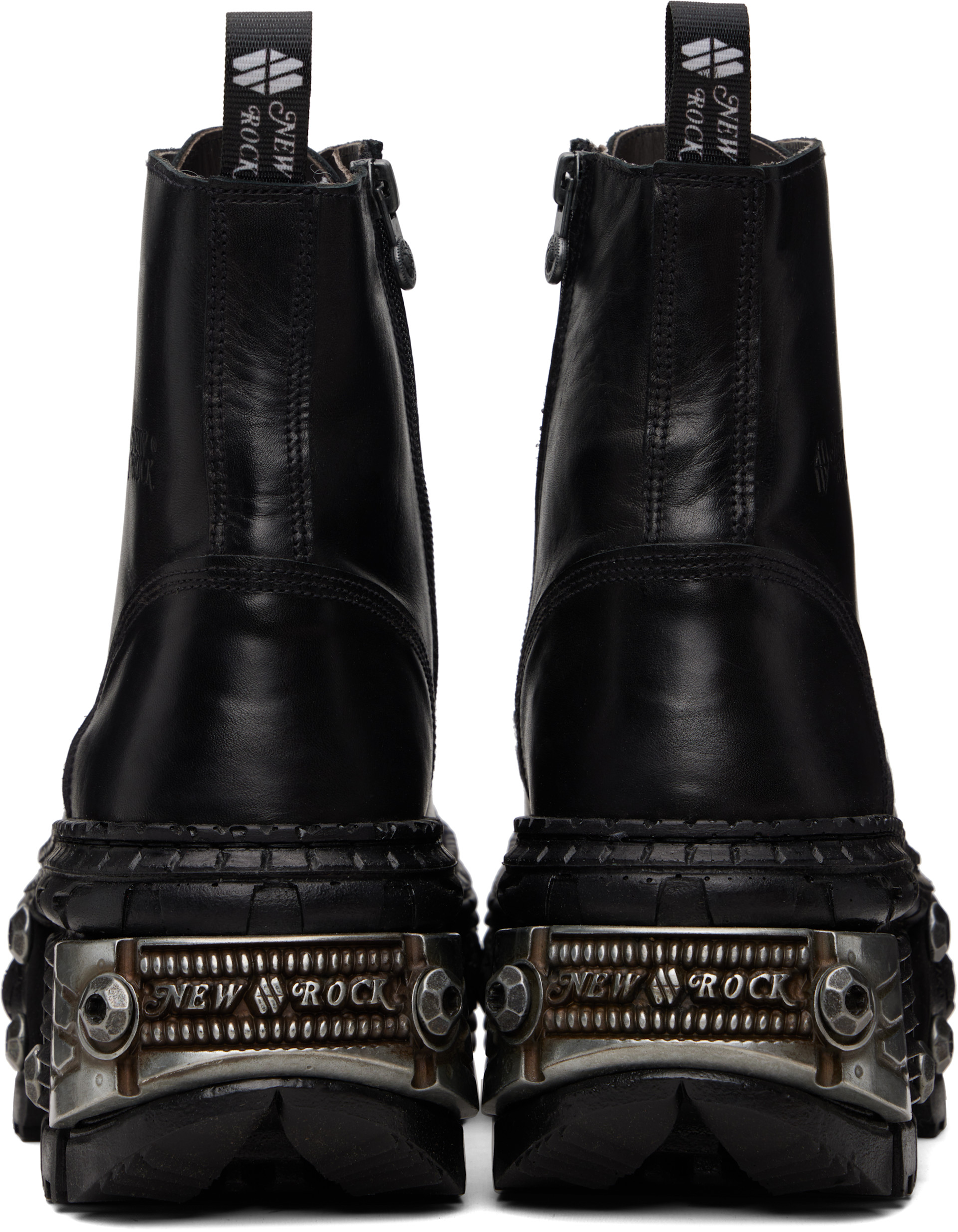 VETEMENTS - Black New Rock Edition Destroyer Boots