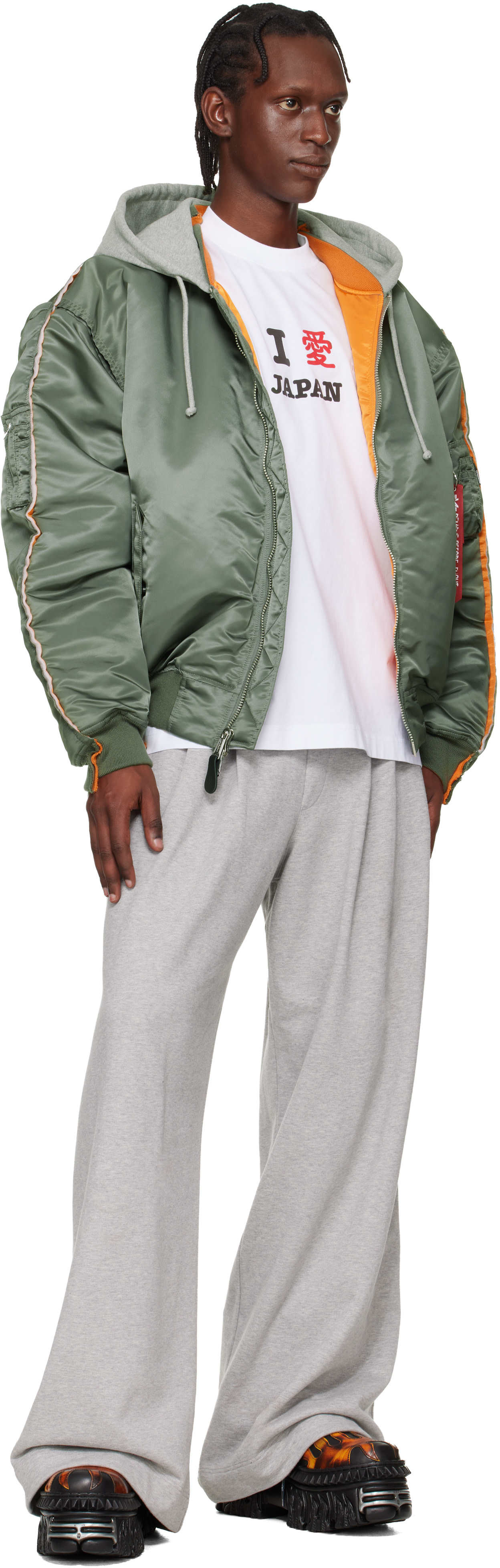 VETEMENTS - 블랙 New Rock 플레임 컴뱃 부츠