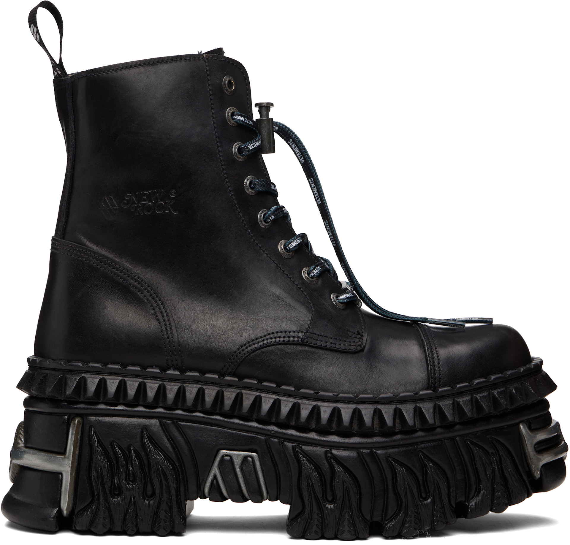 VETEMENTS - 블랙 New Rock 컴뱃 부츠