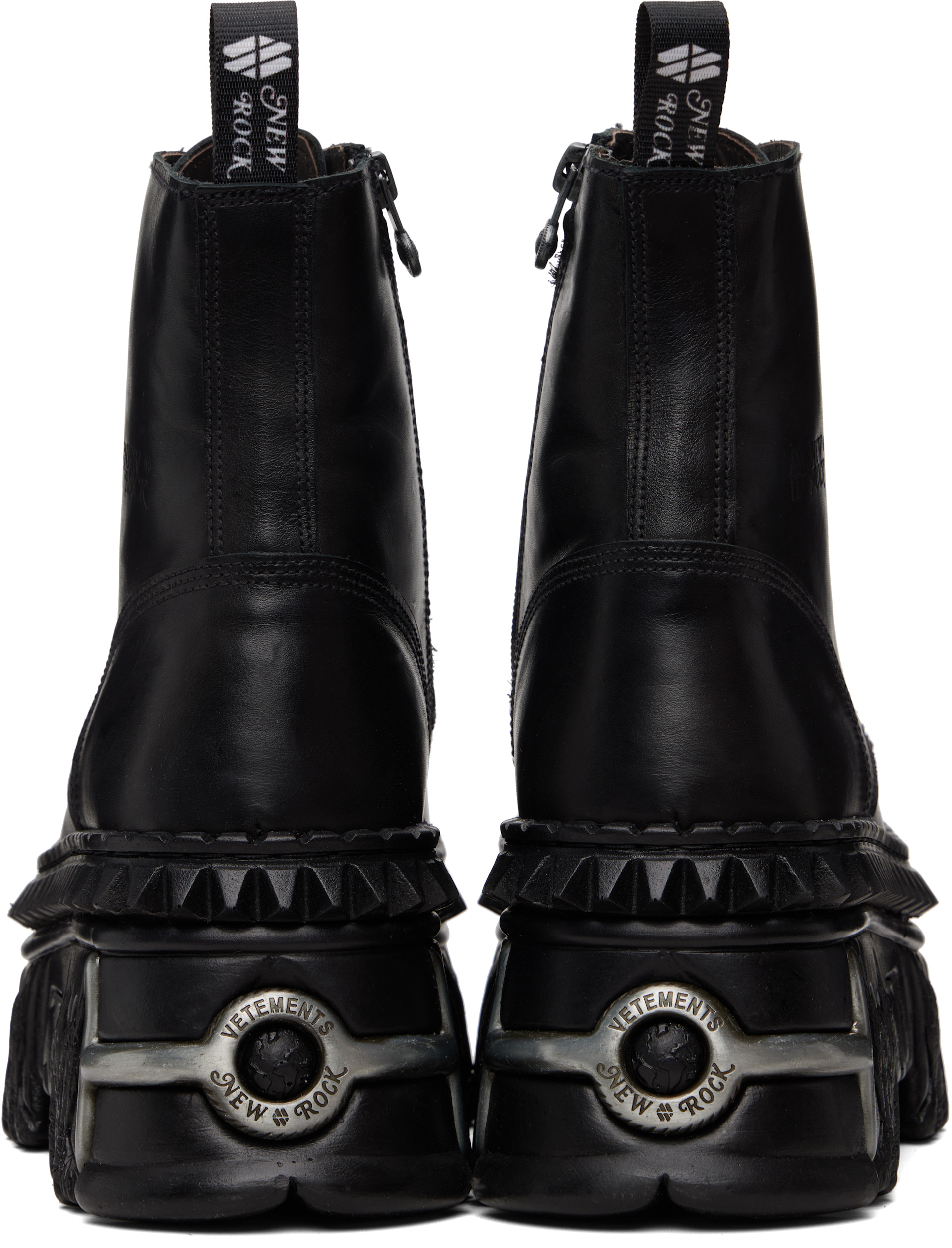 VETEMENTS - 블랙 New Rock 컴뱃 부츠