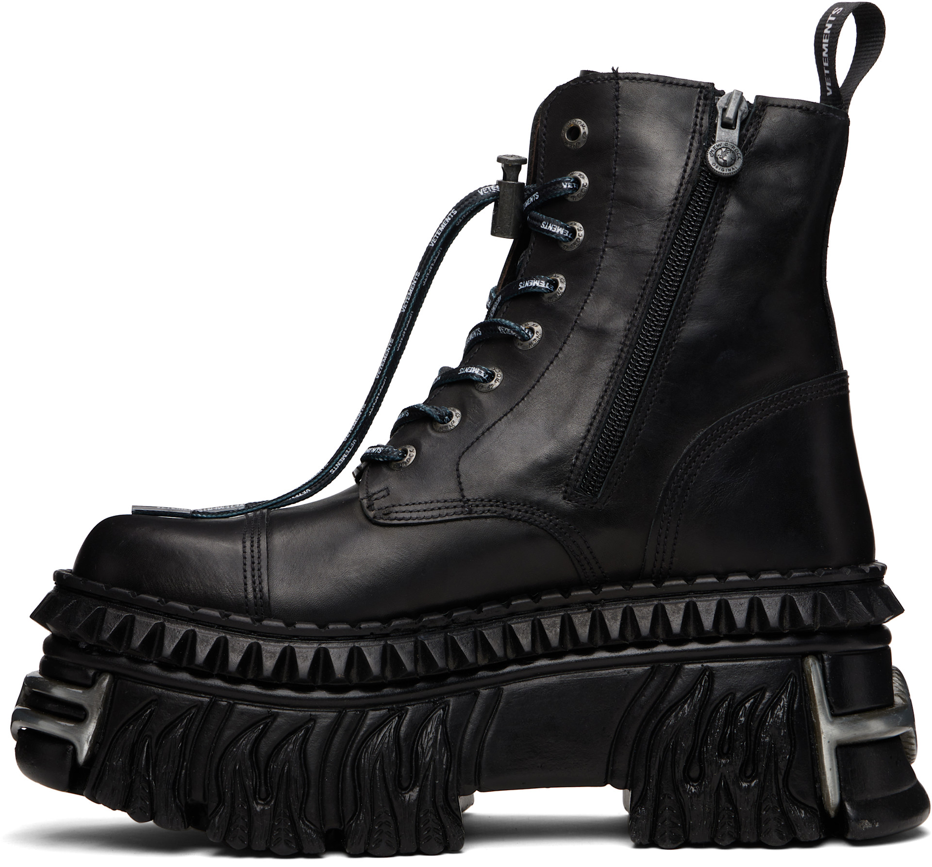VETEMENTS - 블랙 New Rock 컴뱃 부츠
