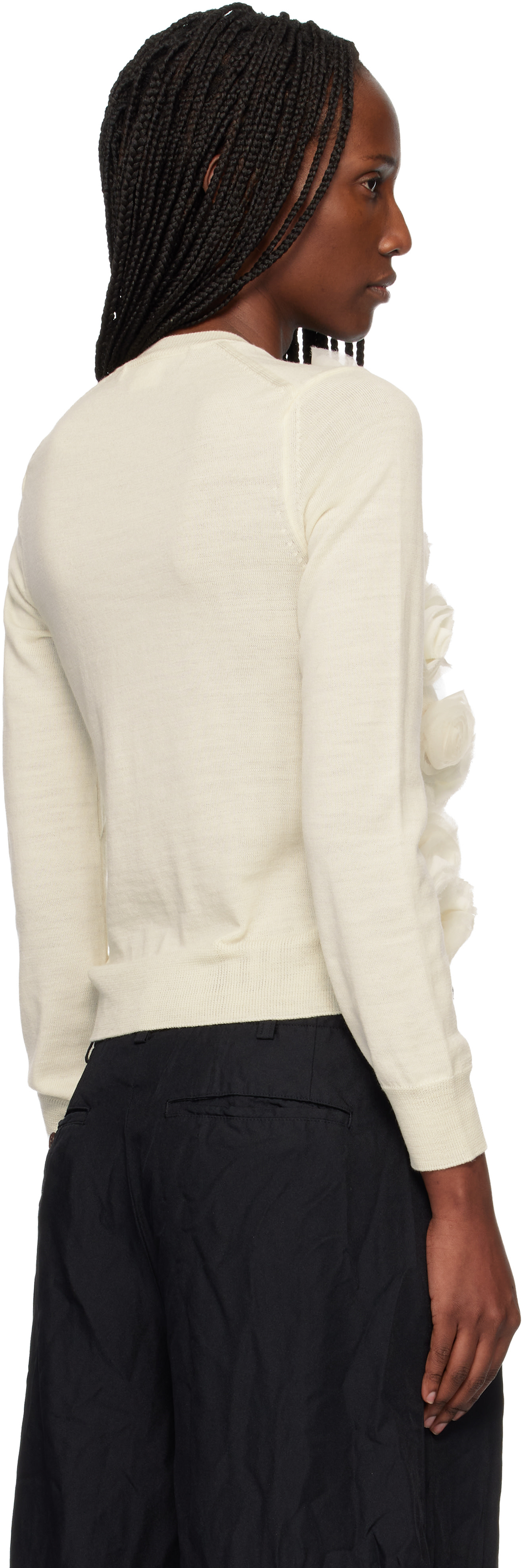 Comme des Garçons Comme des Garçons: Off-White Lambswool Jersey X