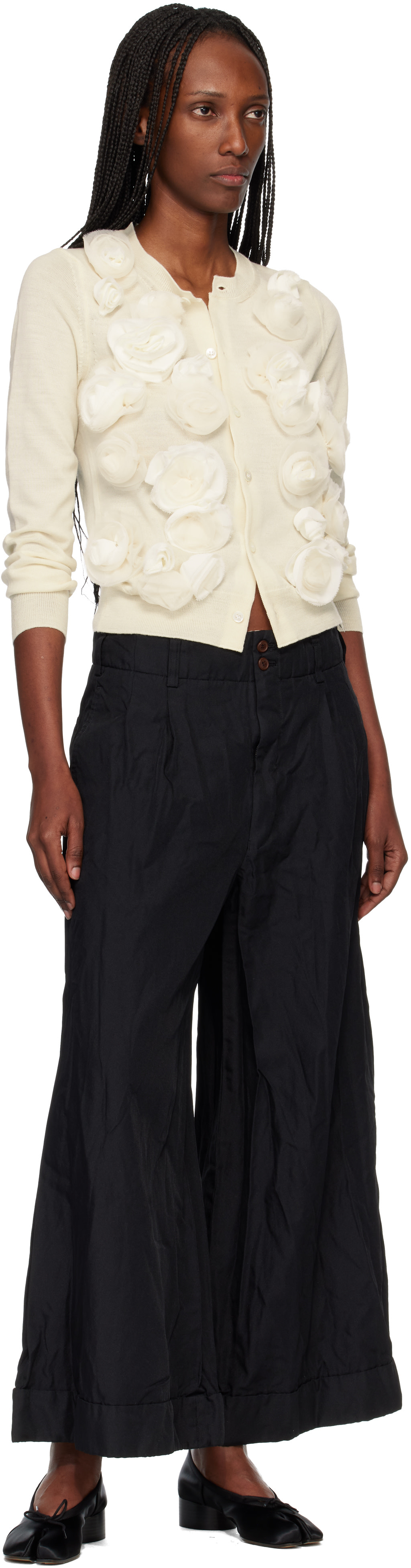 Comme des Garçons Comme des Garçons: Off-White Lambswool Jersey X
