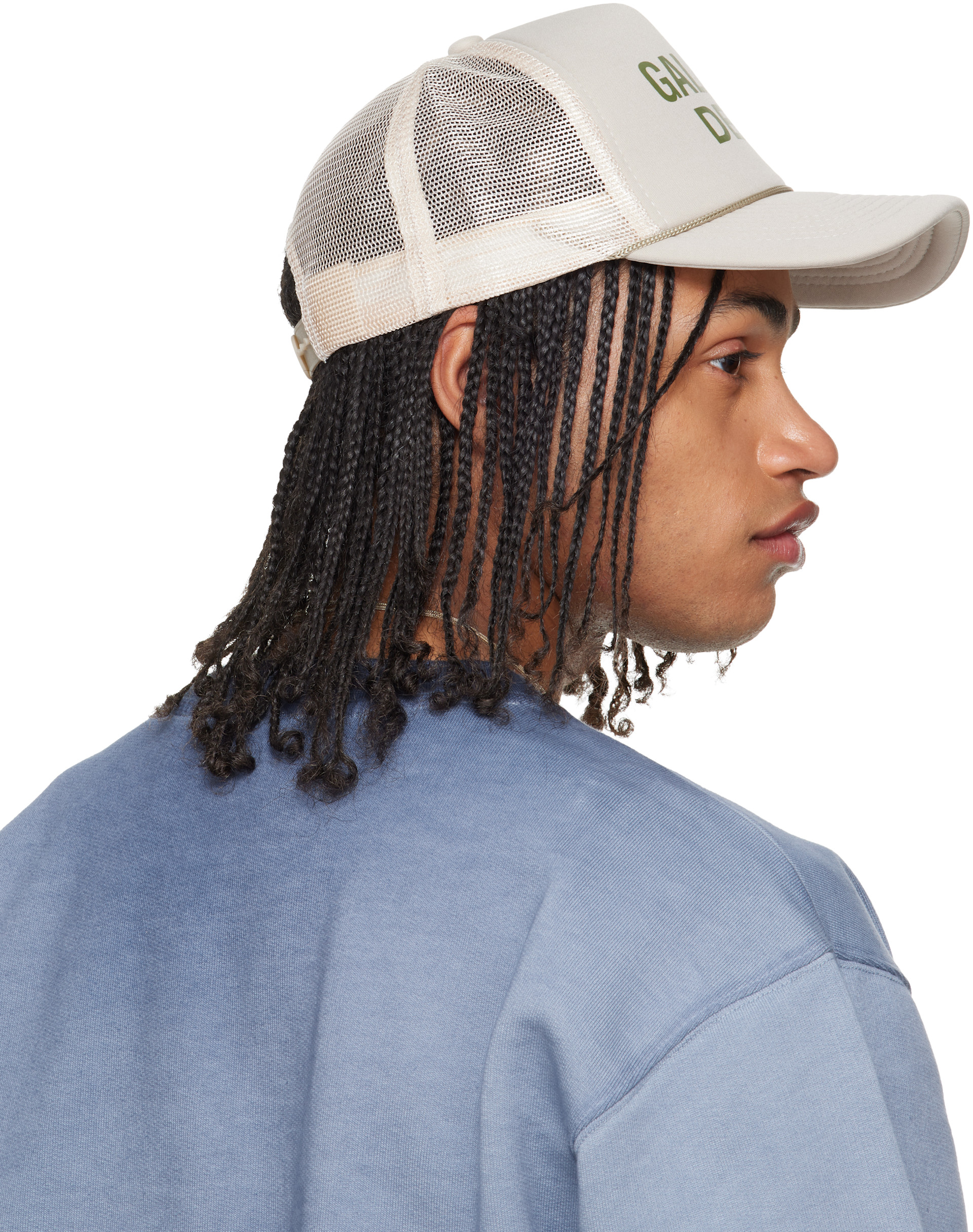 Gallery Dept.: Gray GD Logo Trucker Cap | SSENSE