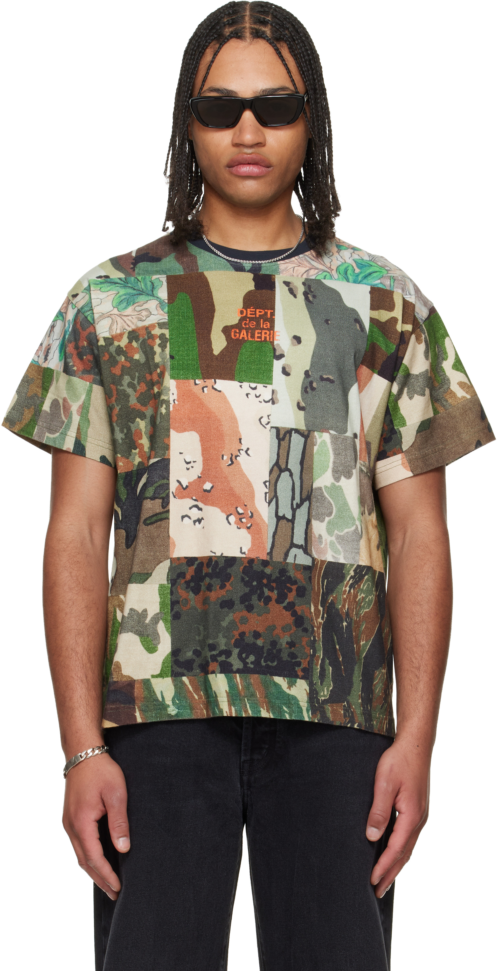 Gallery Dept.: カーキ Mixed Camo Tシャツ | SSENSE 日本