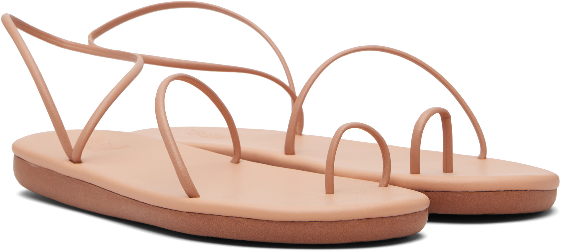 Ancient Greek Sandals: Beige Kansiz Sandals | SSENSE