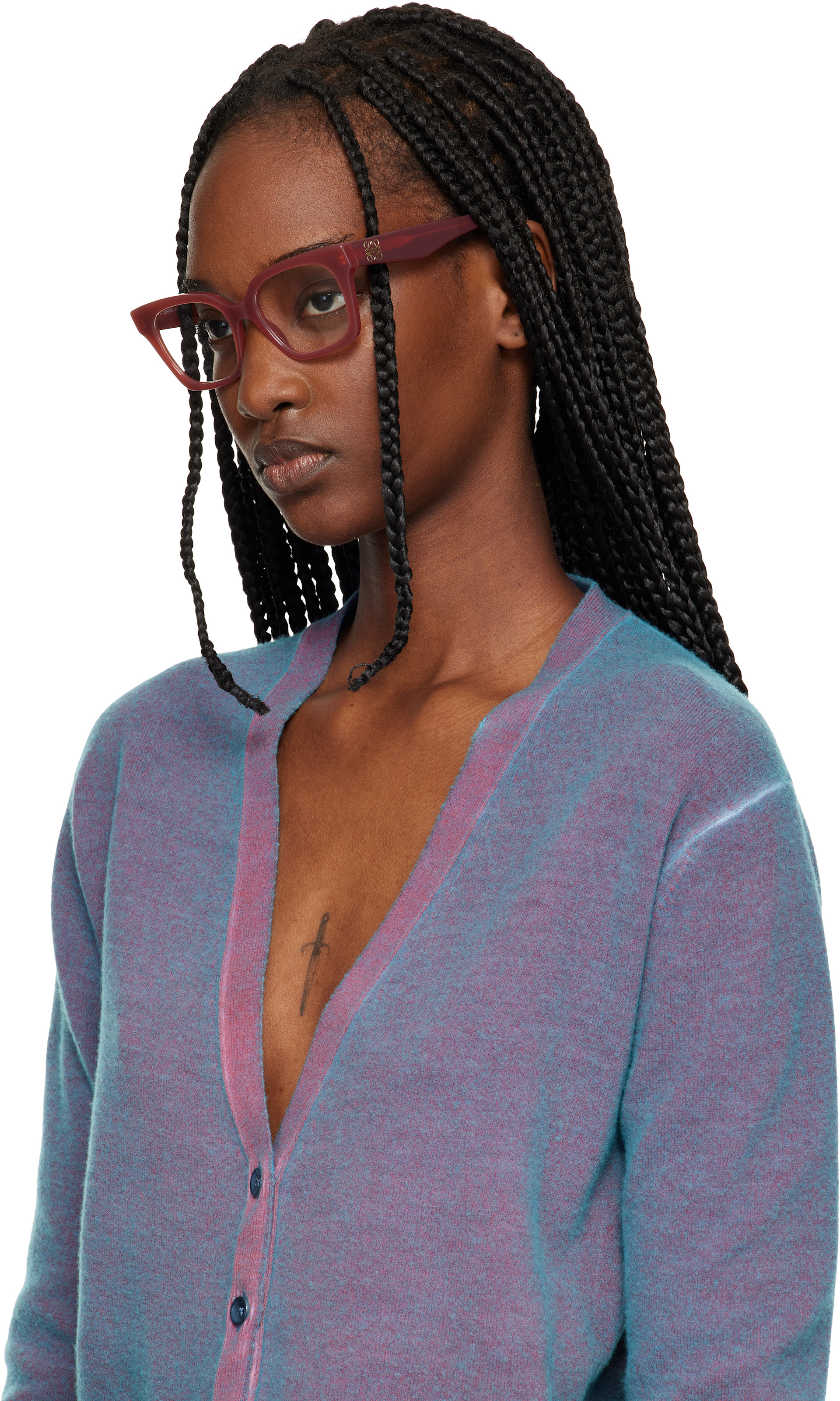 LOEWE - Lunettes roses à anagrammes