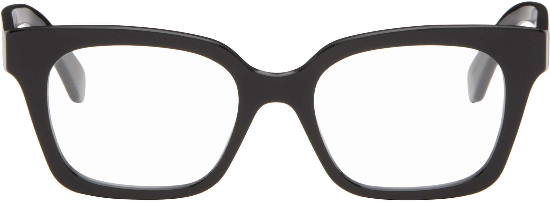 ロエベANAGRAMヒ-ルレザ-ブ-ツBLACK39 LOEWE: Black Anagram Glasses | SSENSE