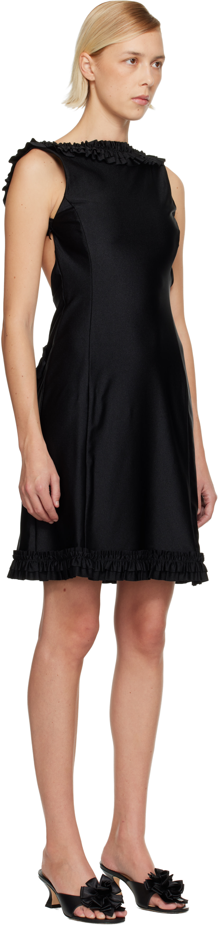 Sandy Liang - Robe midi Prim noire