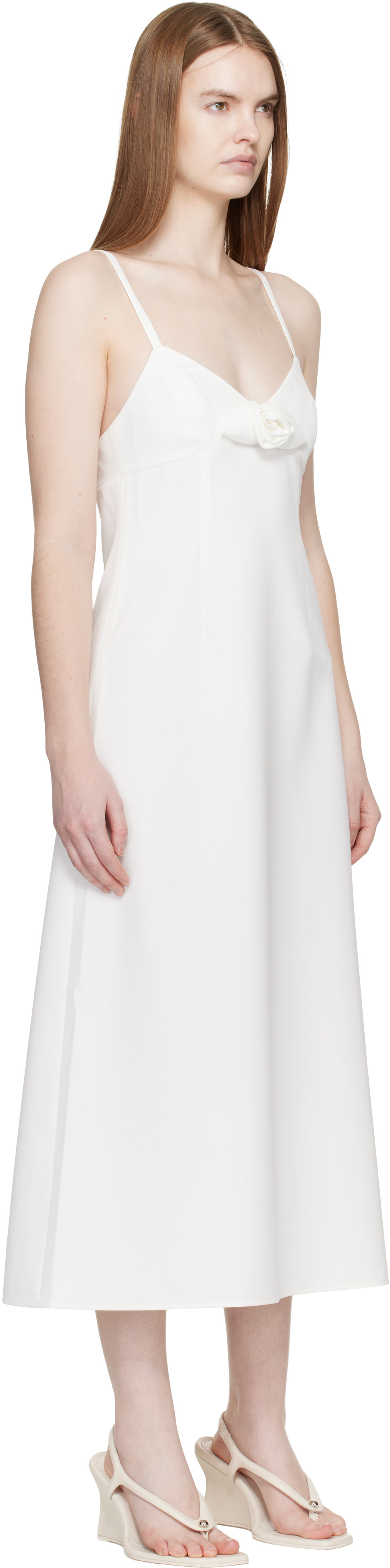 Sandy Liang - Robe midi Pilton blanche