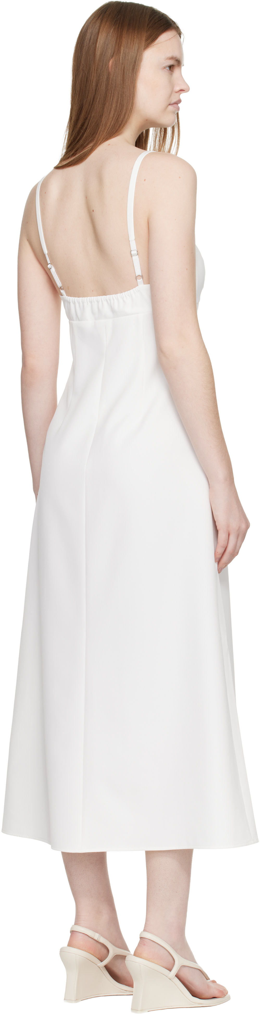 Sandy Liang - Robe midi Pilton blanche